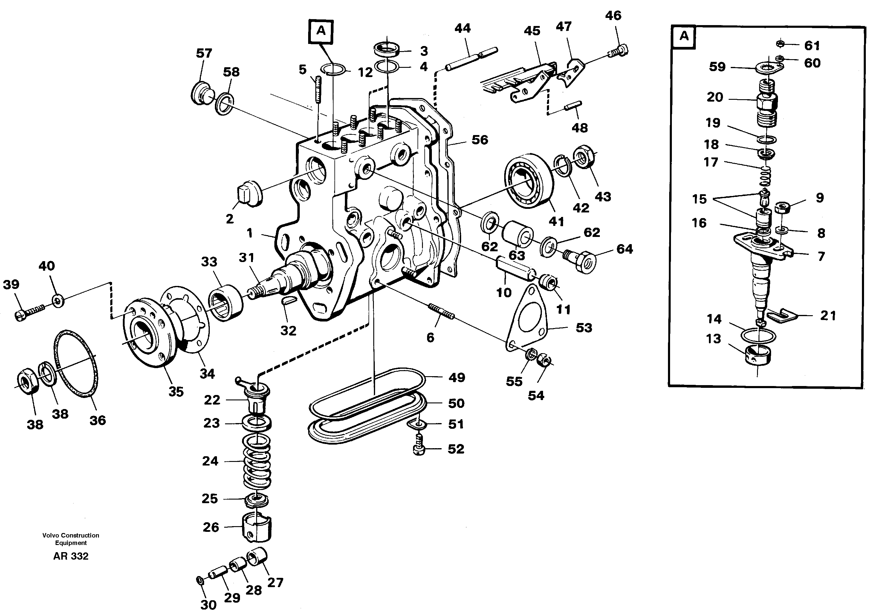 Injection pump  TD 40 KAE — volvo parts diagram