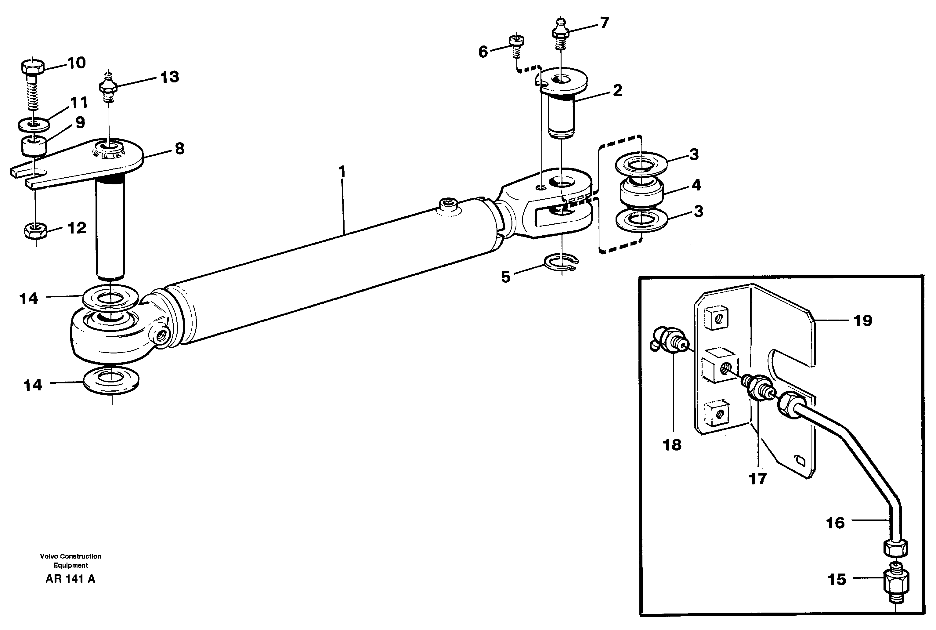 Hydraulic cylinder, assembly — volvo parts diagram