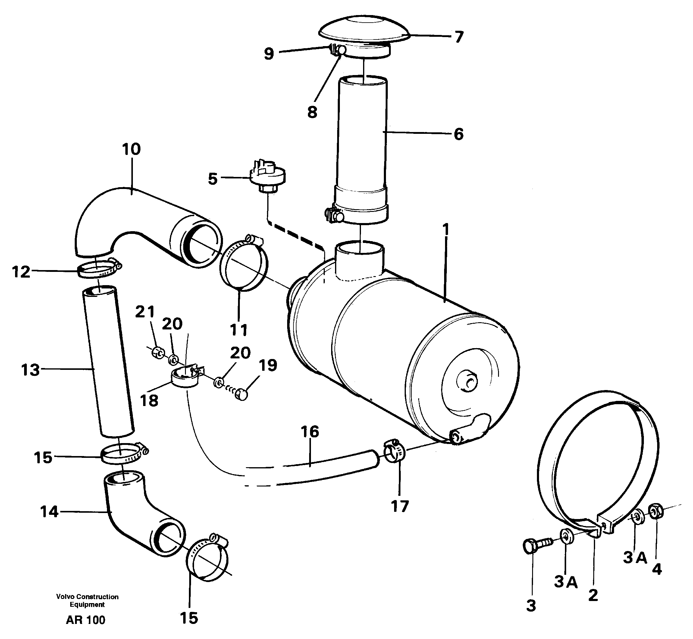 Inlet system — volvo parts diagram