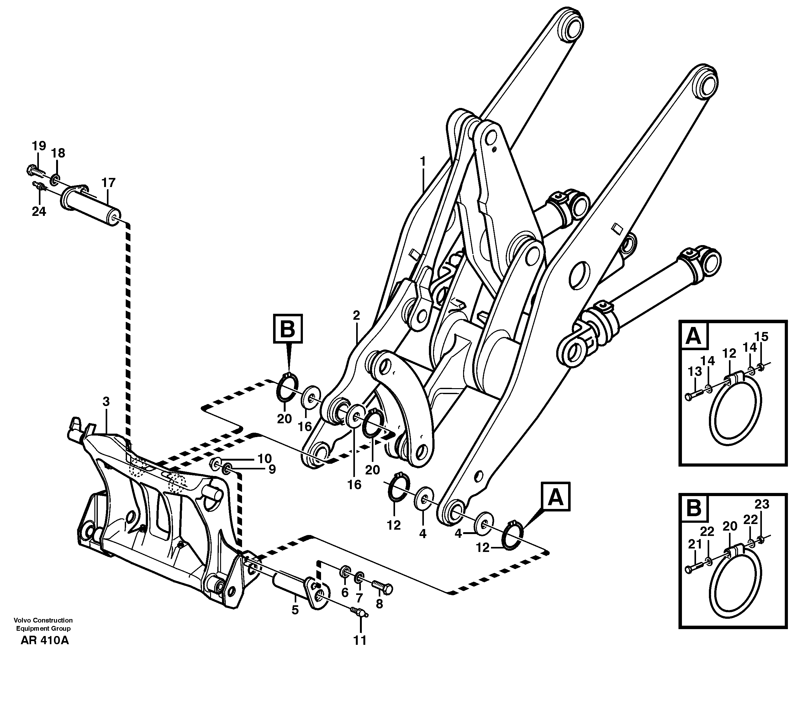 Assemble attachment bracket.  33739 — volvo parts diagram