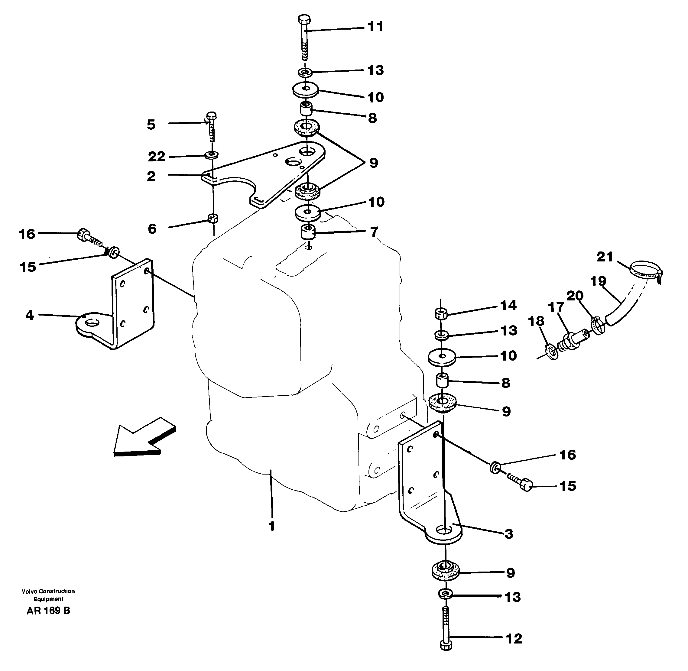 Gearbox mounting — volvo parts diagram