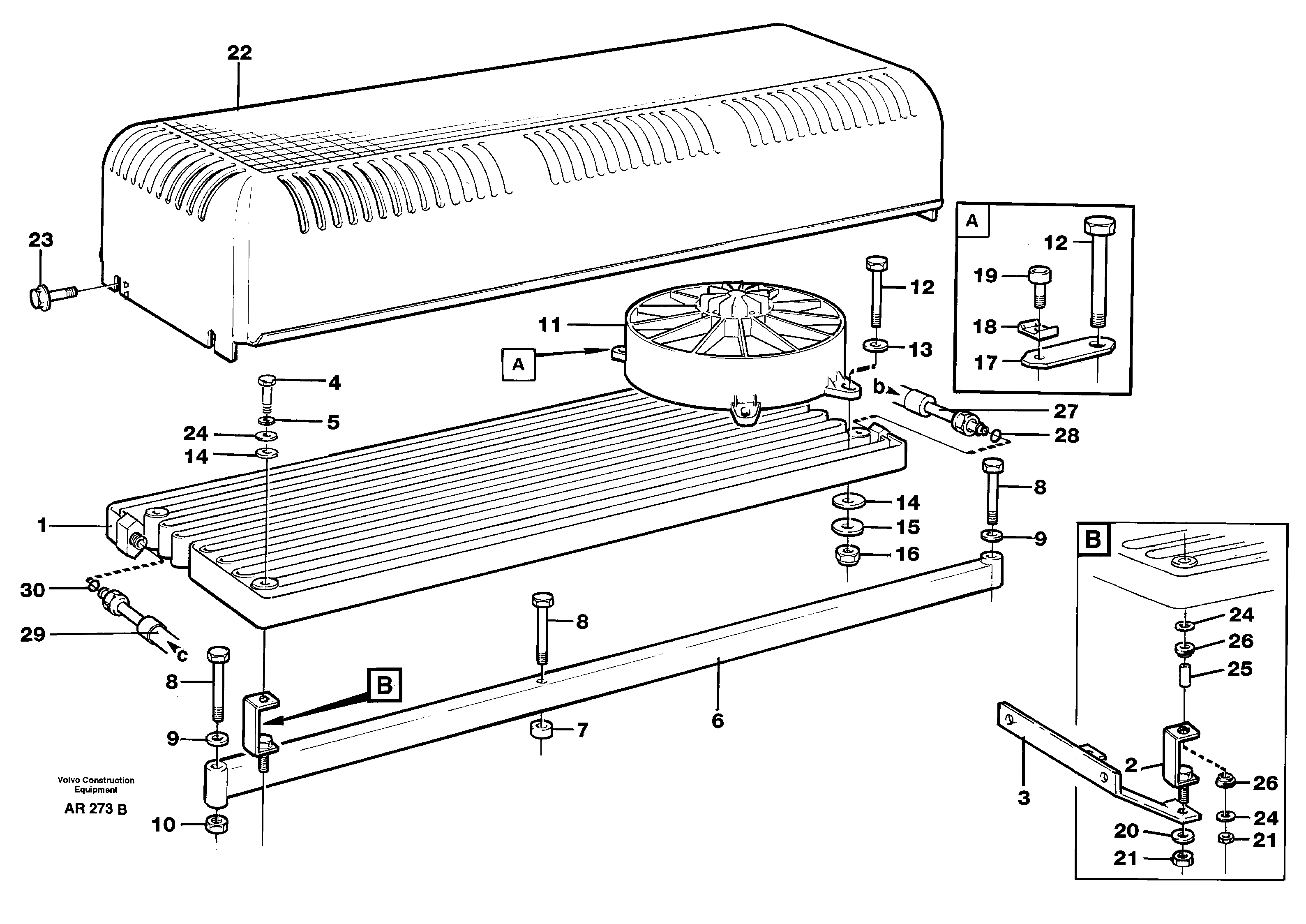 Condenser, assembly  92161, 93674 — volvo parts diagram