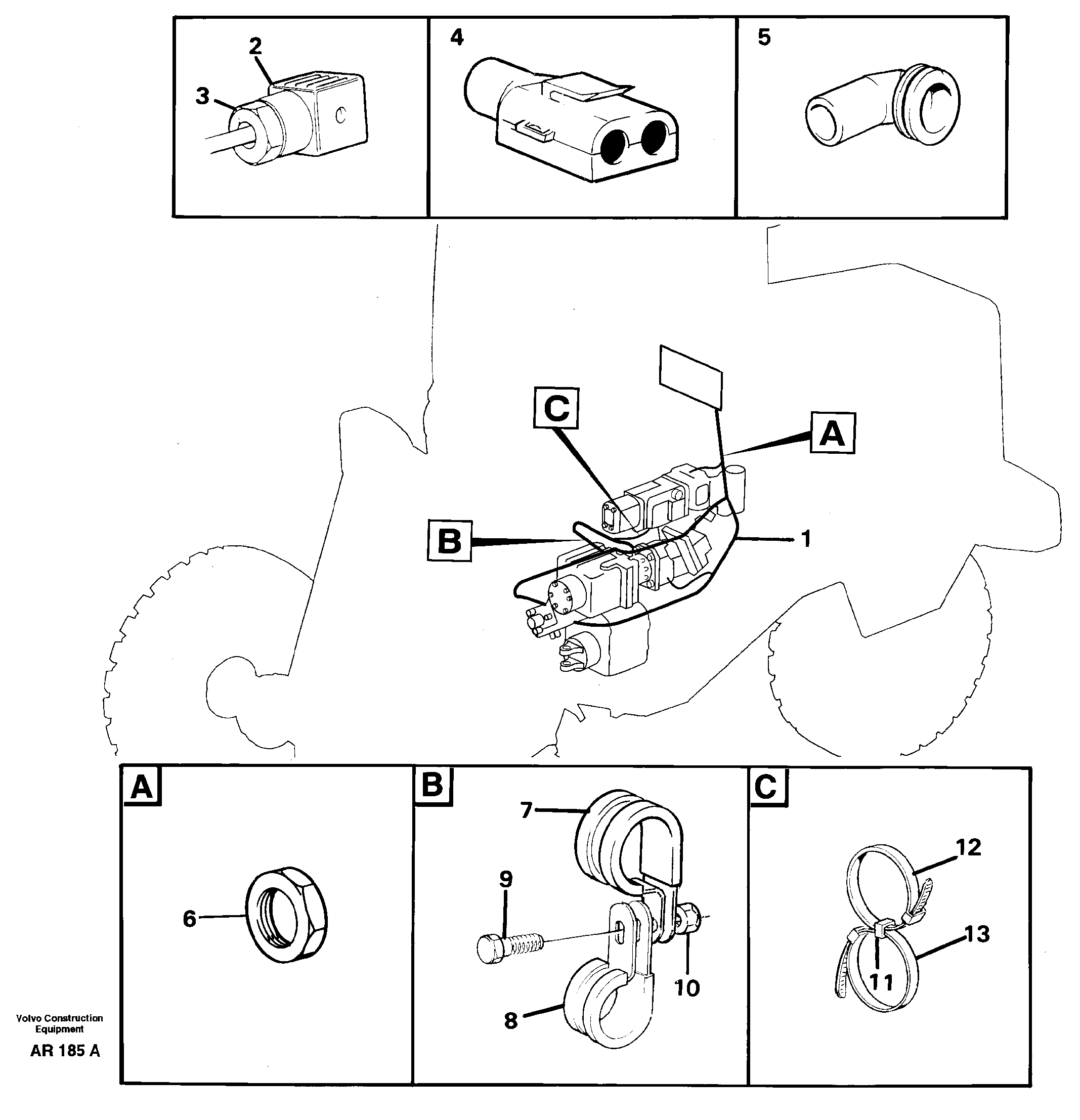 Cable harness Transmission  33730, 33747 — volvo parts diagram