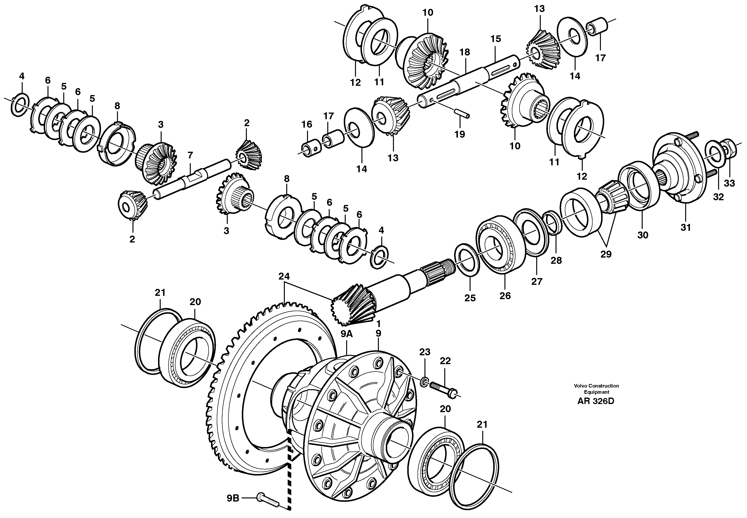 Final drive  94644, 23820 — volvo parts diagram