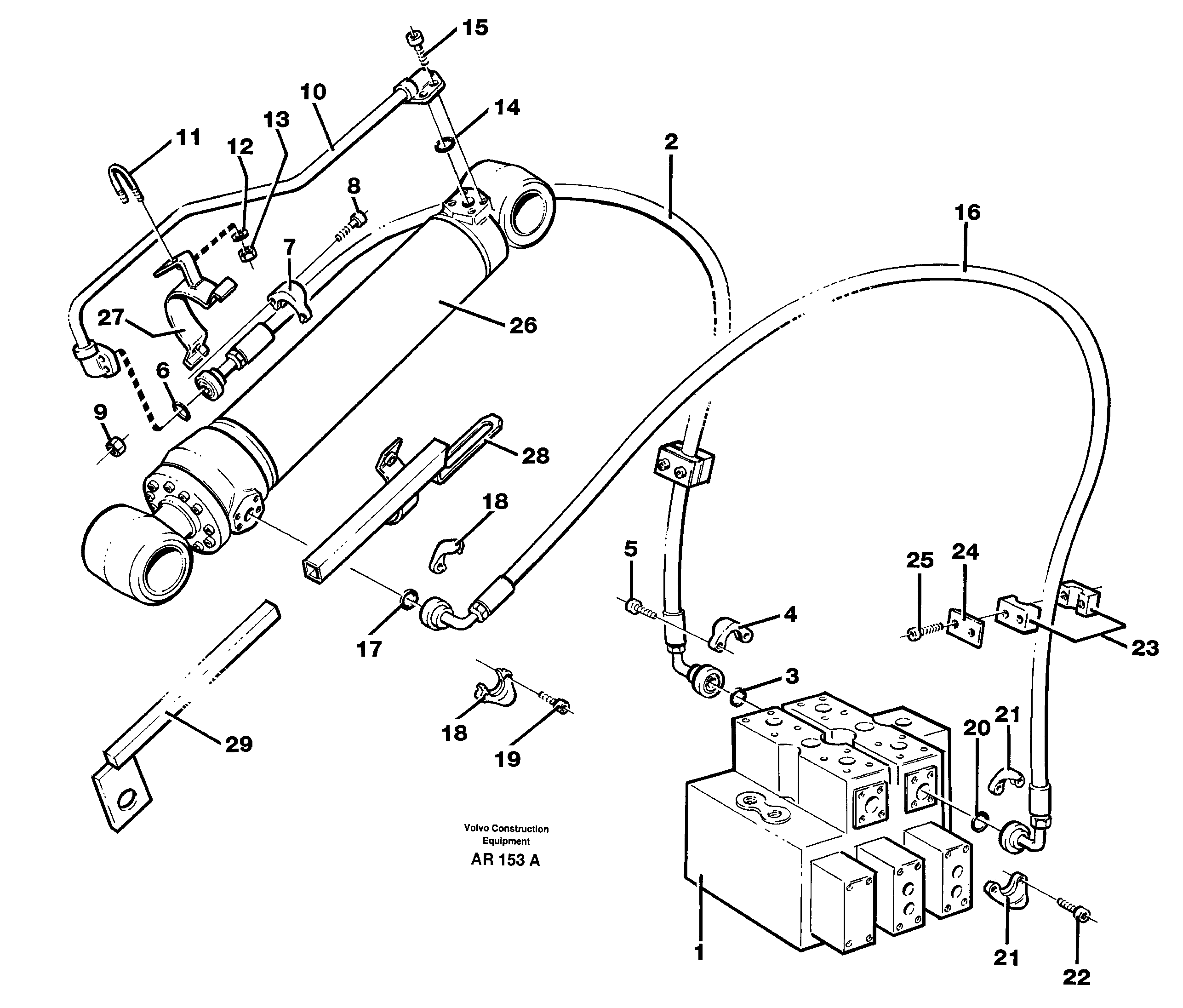 Hydraulic system: Tilt function — volvo parts diagram
