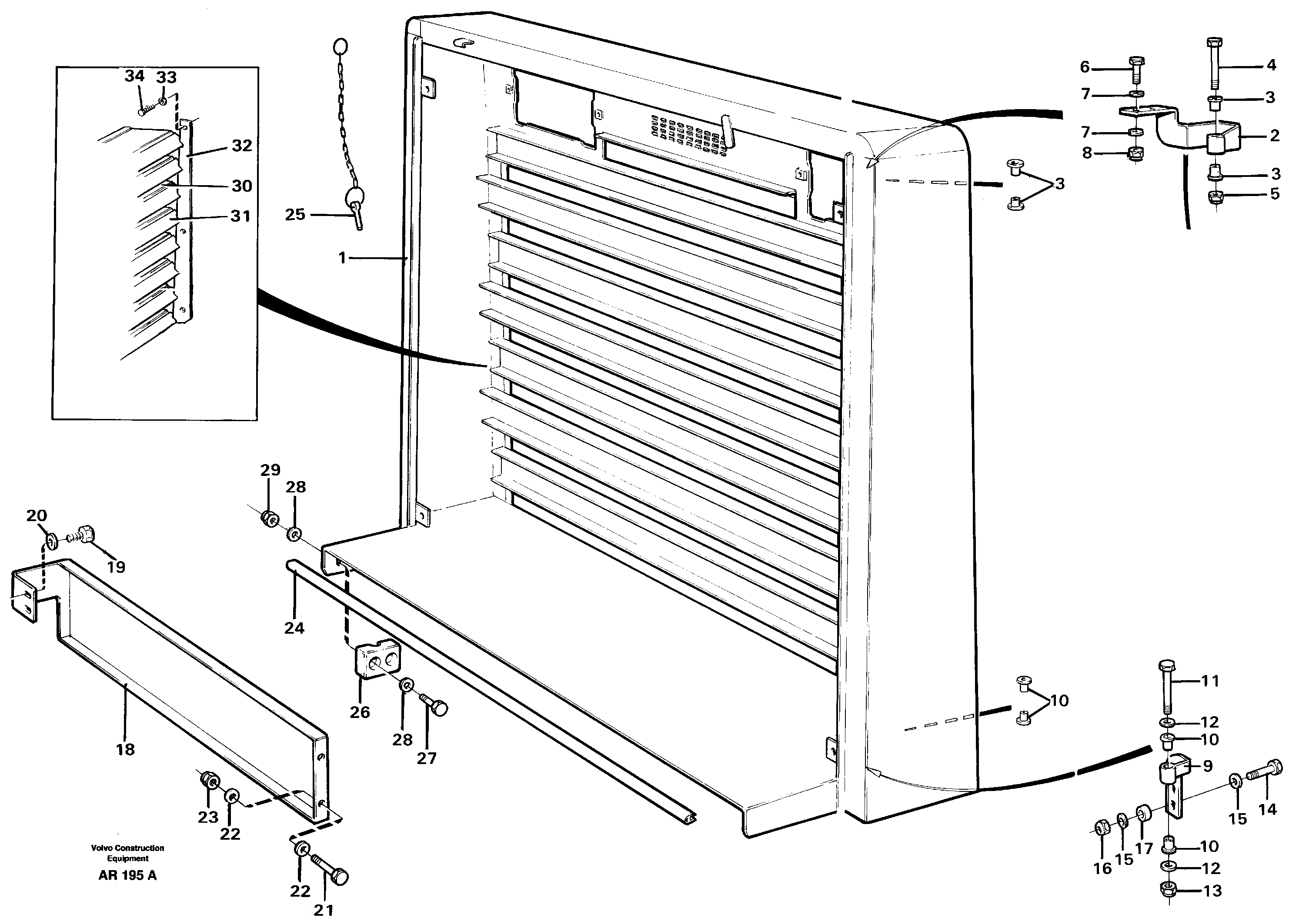 Radiator casing — volvo parts diagram