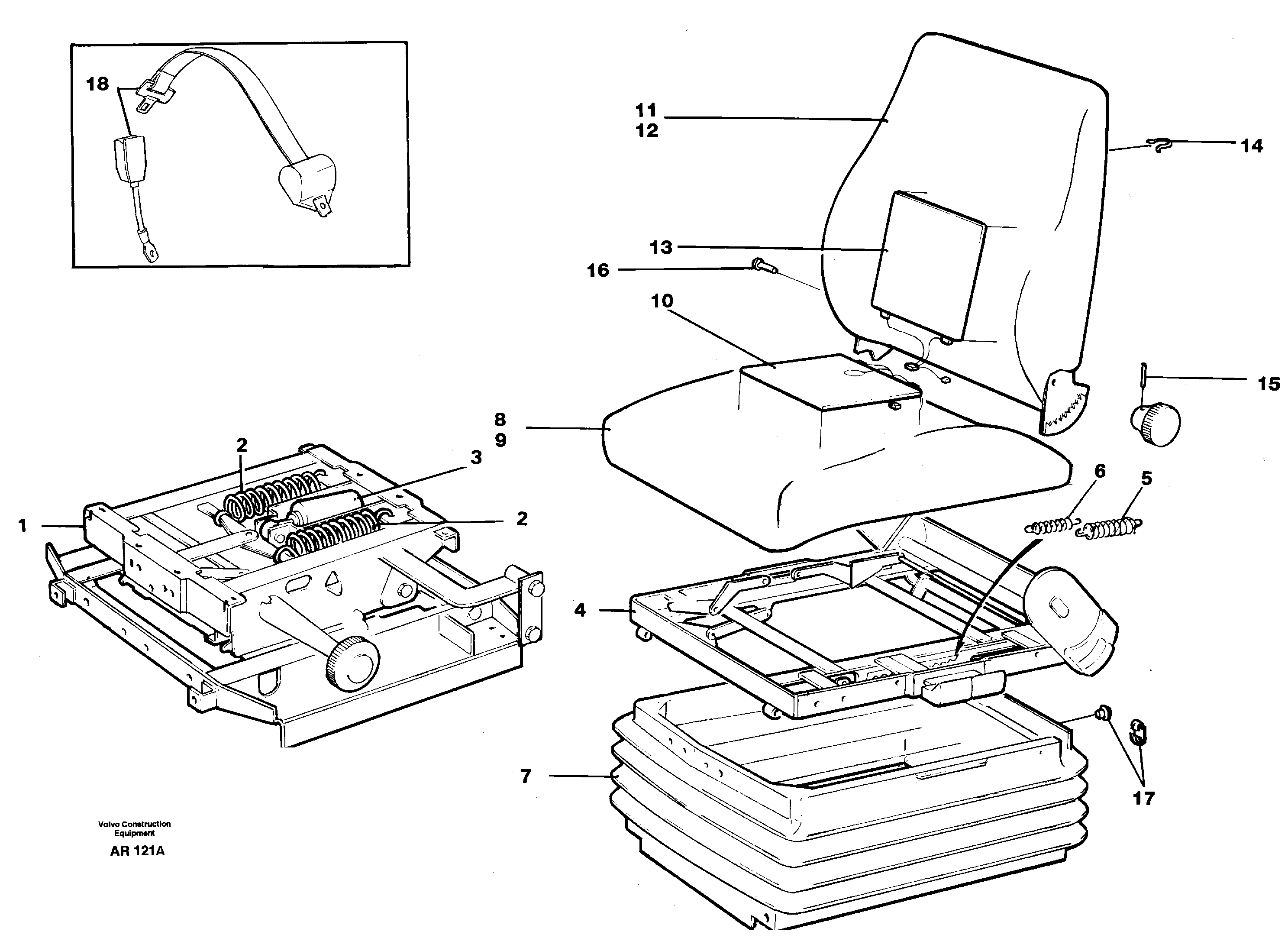 Operator seat Isri  94902 — volvo parts diagram