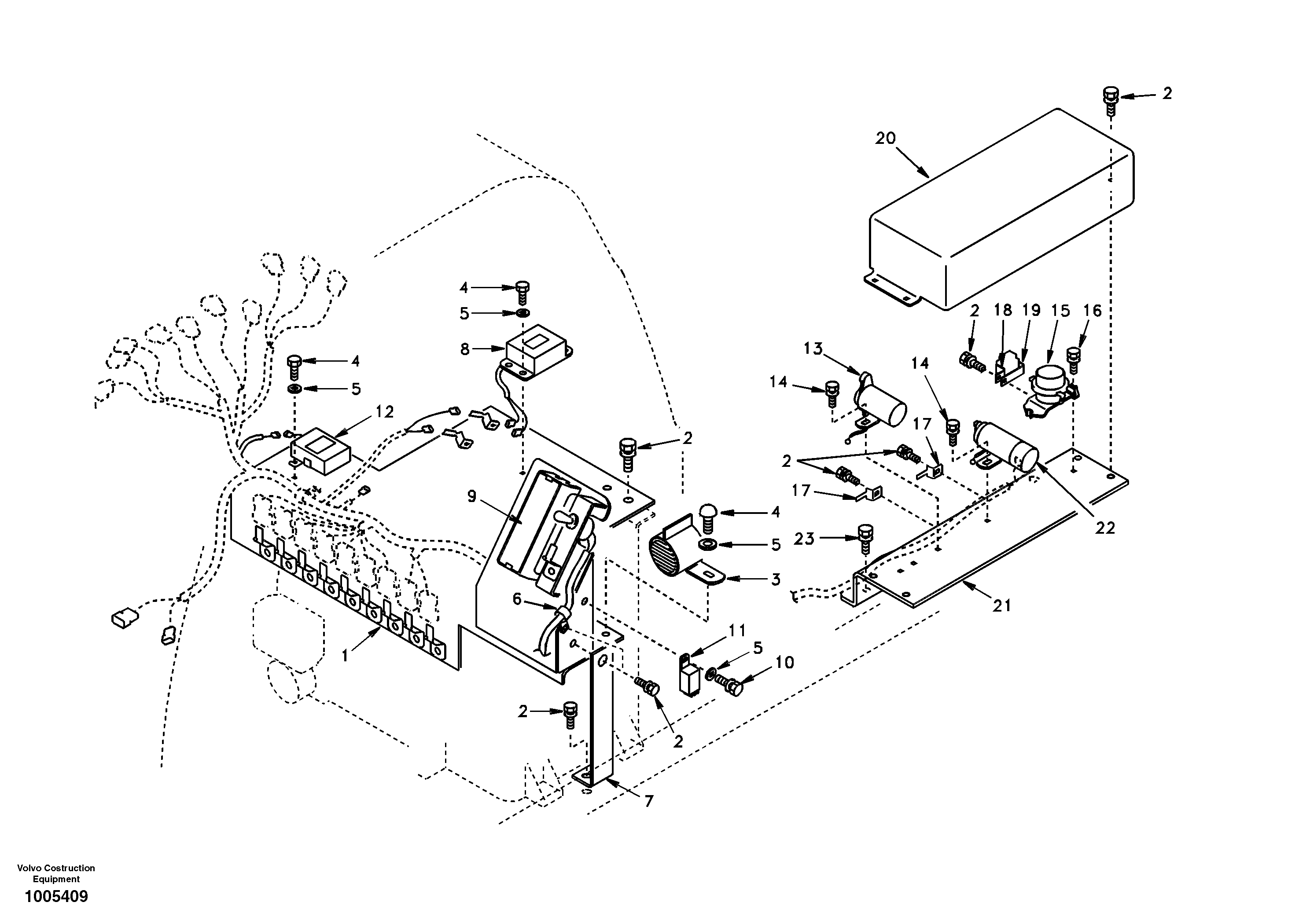 Electrical distribution box — volvo parts diagram