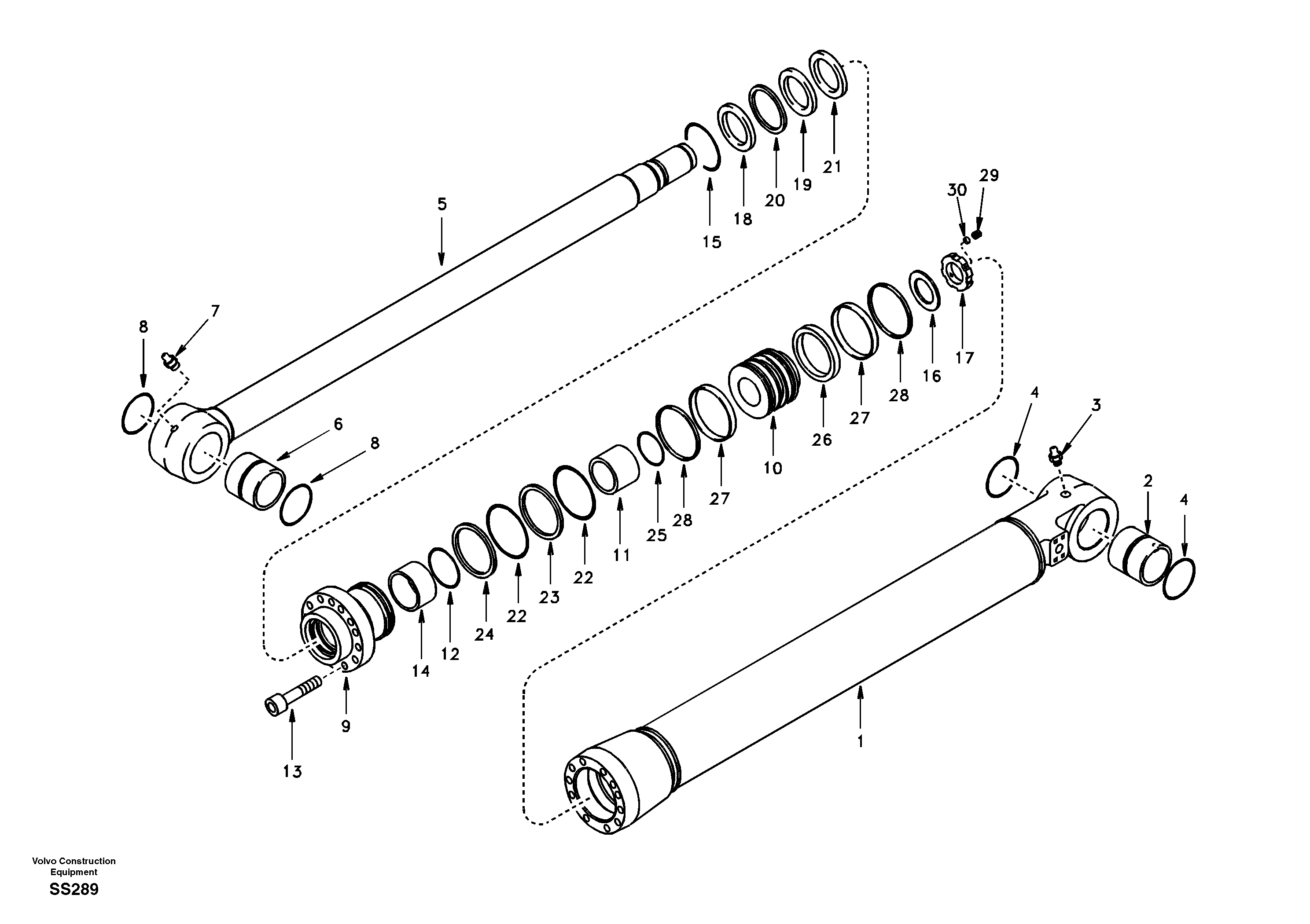Bucket cylinder — volvo parts diagram