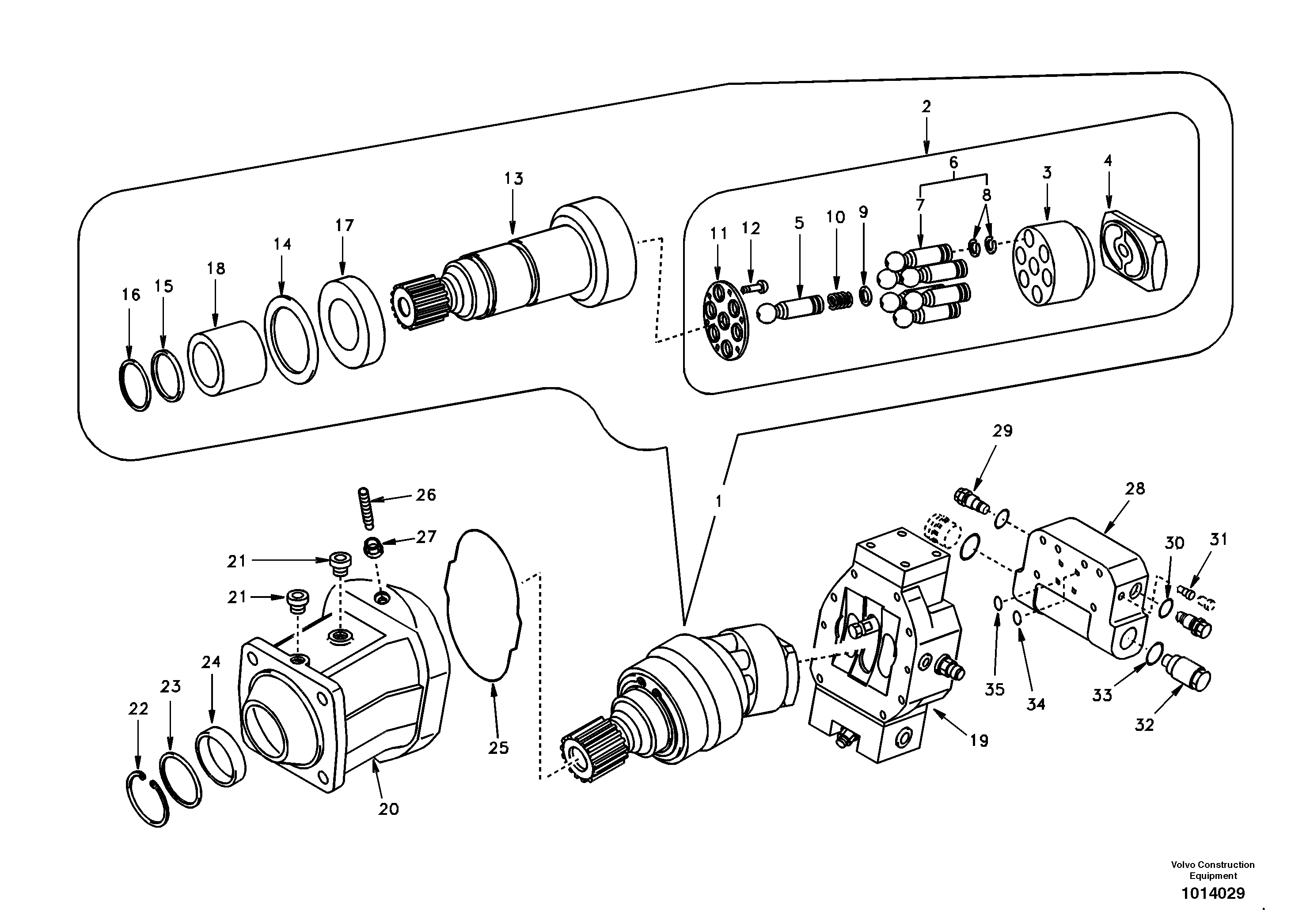 Travel motor — volvo parts diagram
