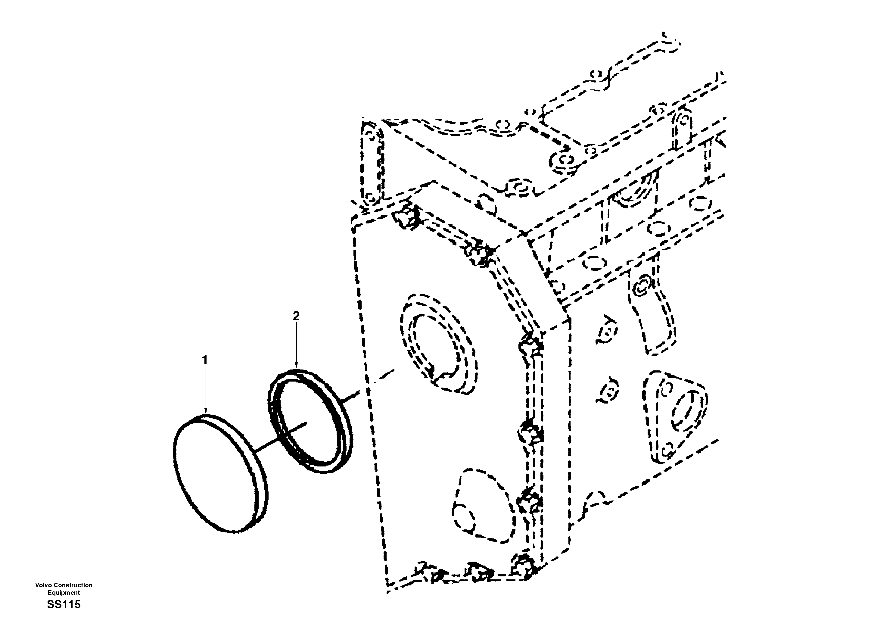 Tachometer drive cover — volvo parts diagram