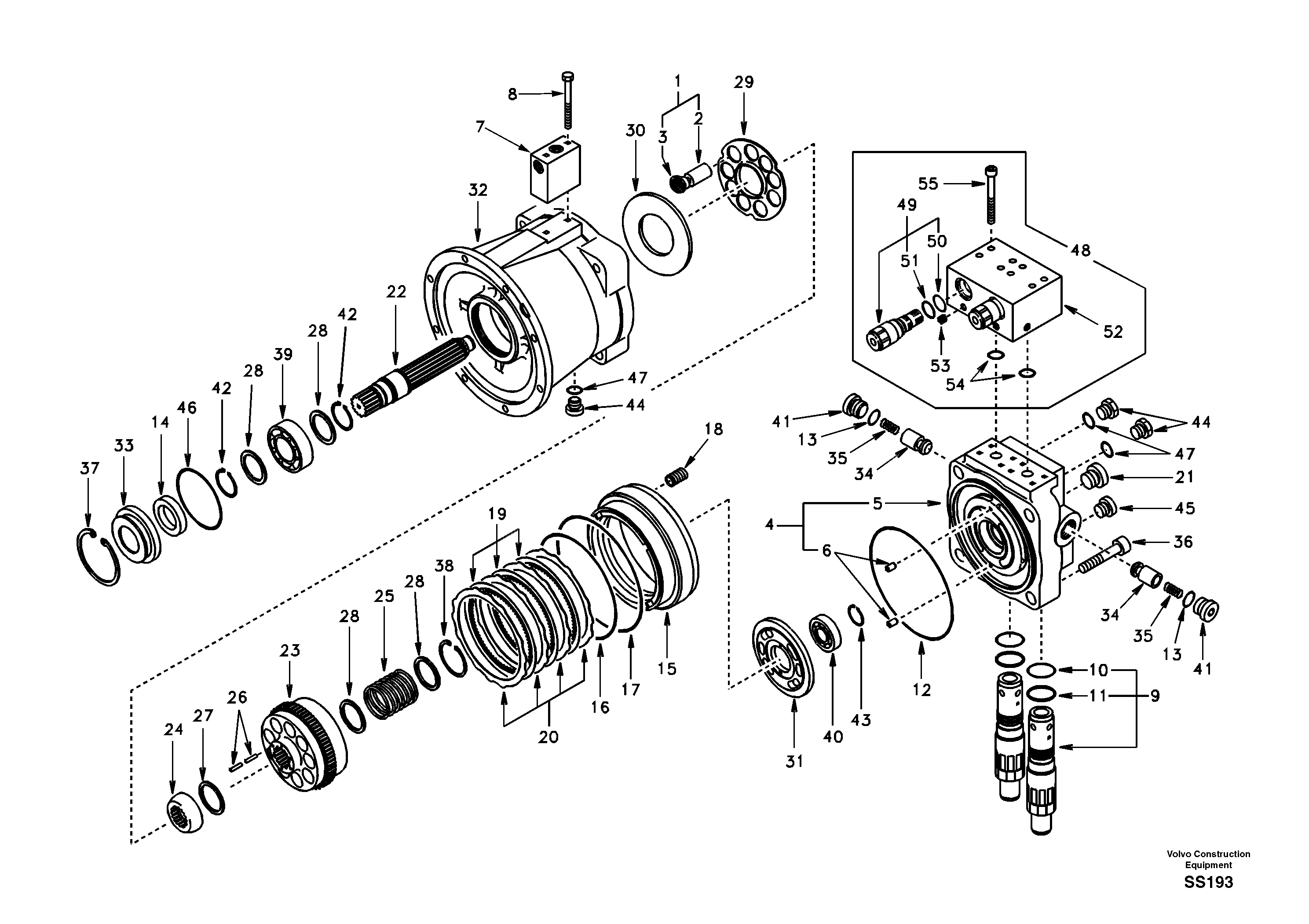 Swing motor — volvo parts diagram