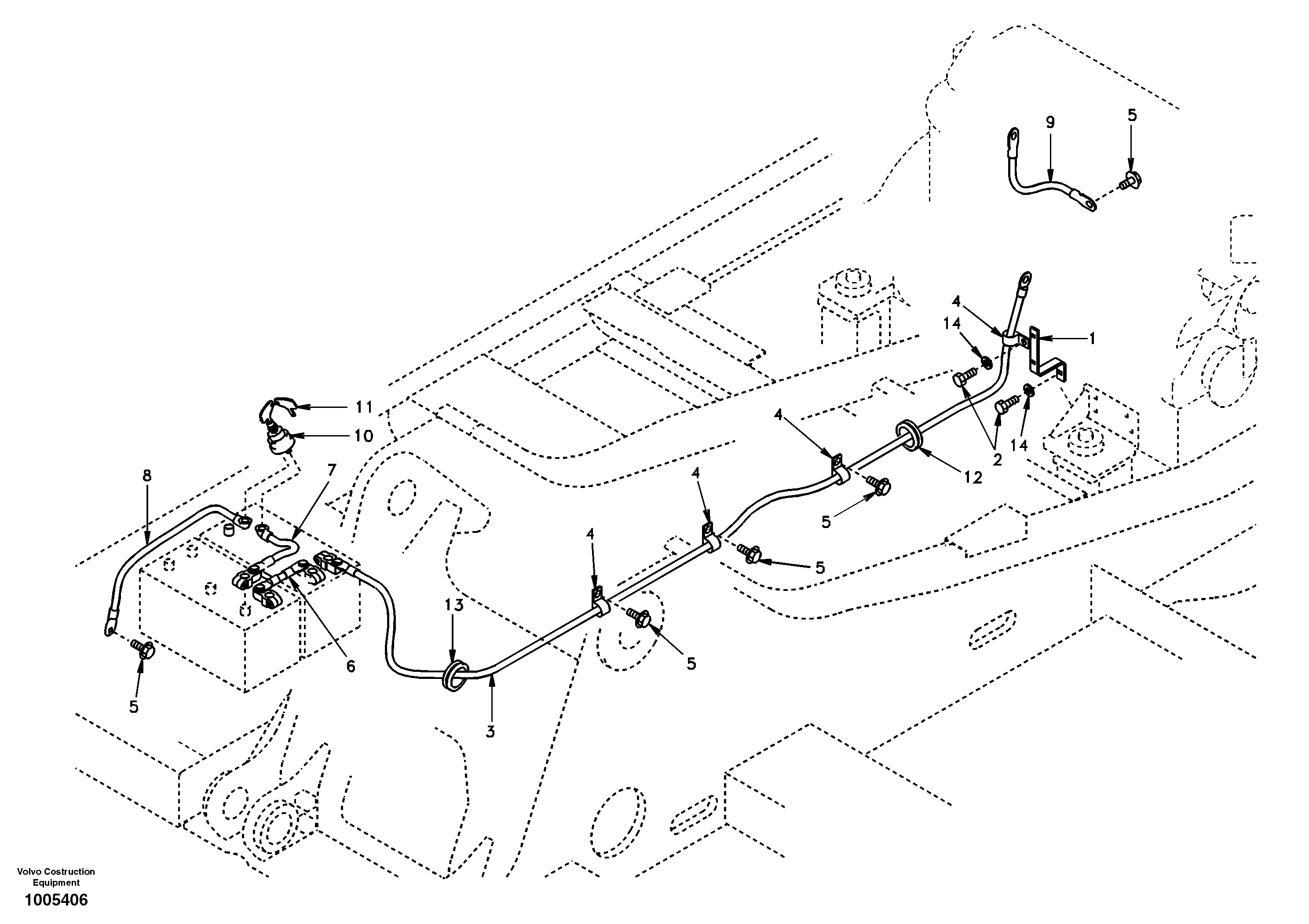 Cables, battery — volvo parts diagram