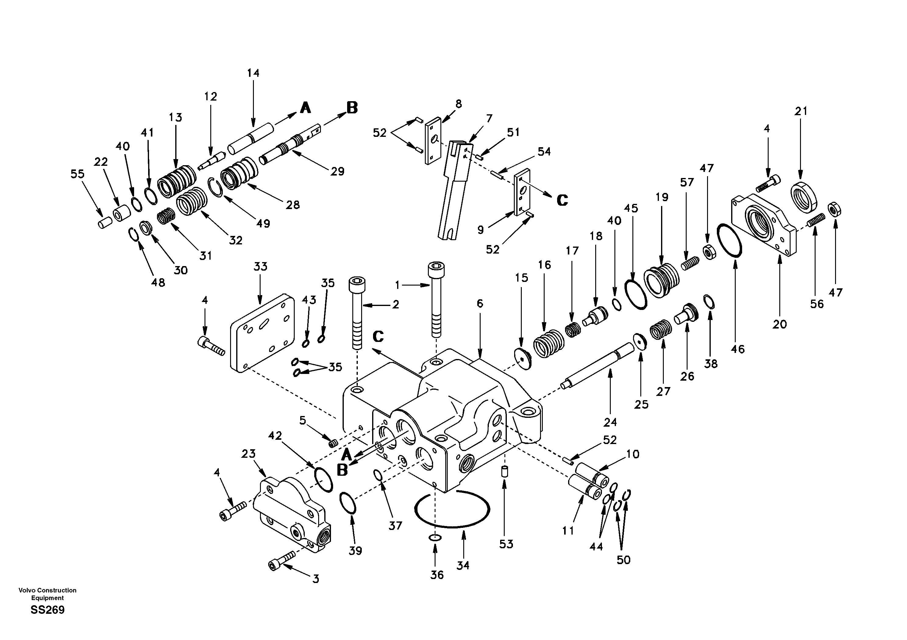 Regulator, hydraulic pump — volvo parts diagram