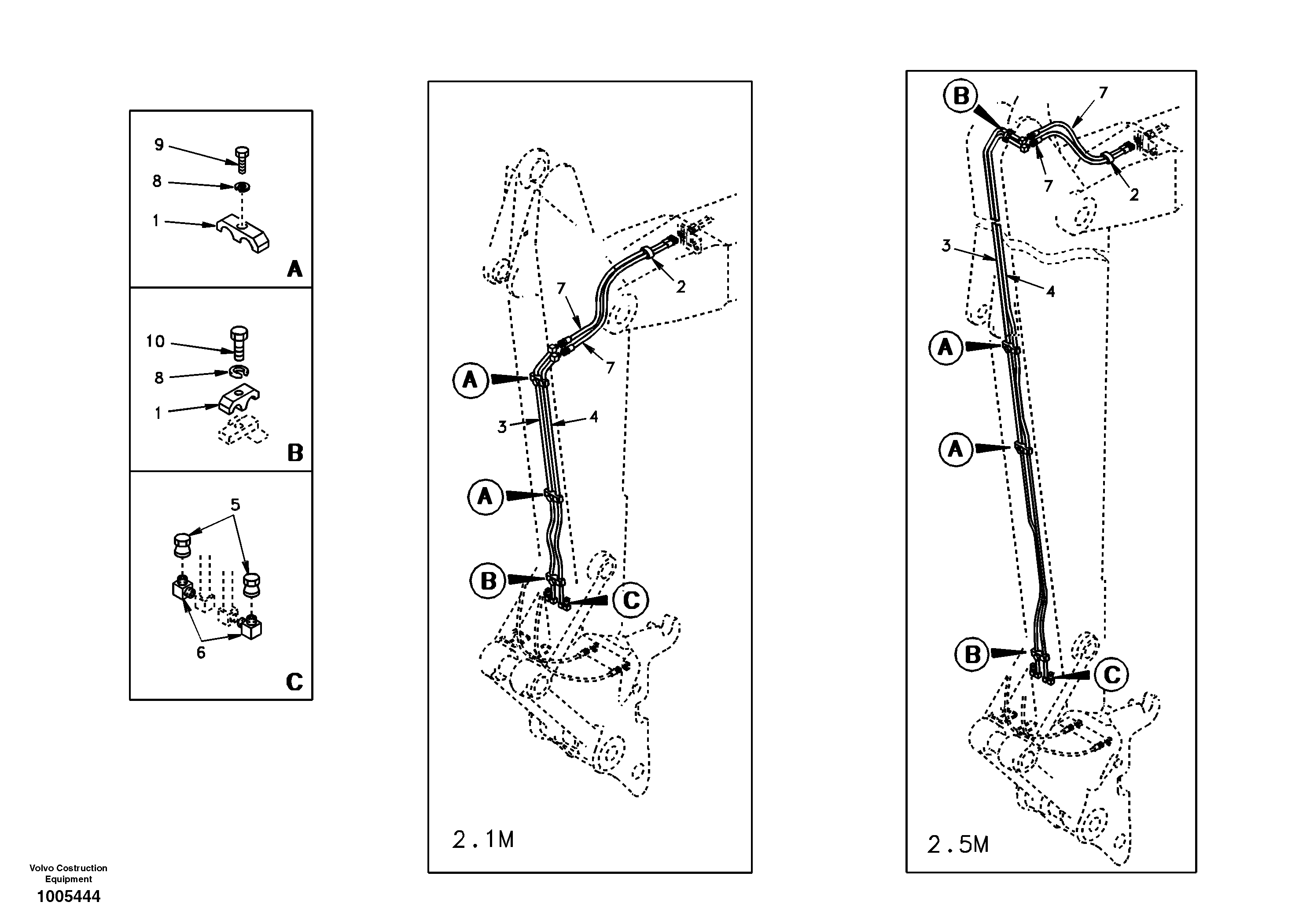 Quickfit hydraulic, dipper arm SER NO 3409- — volvo parts diagram