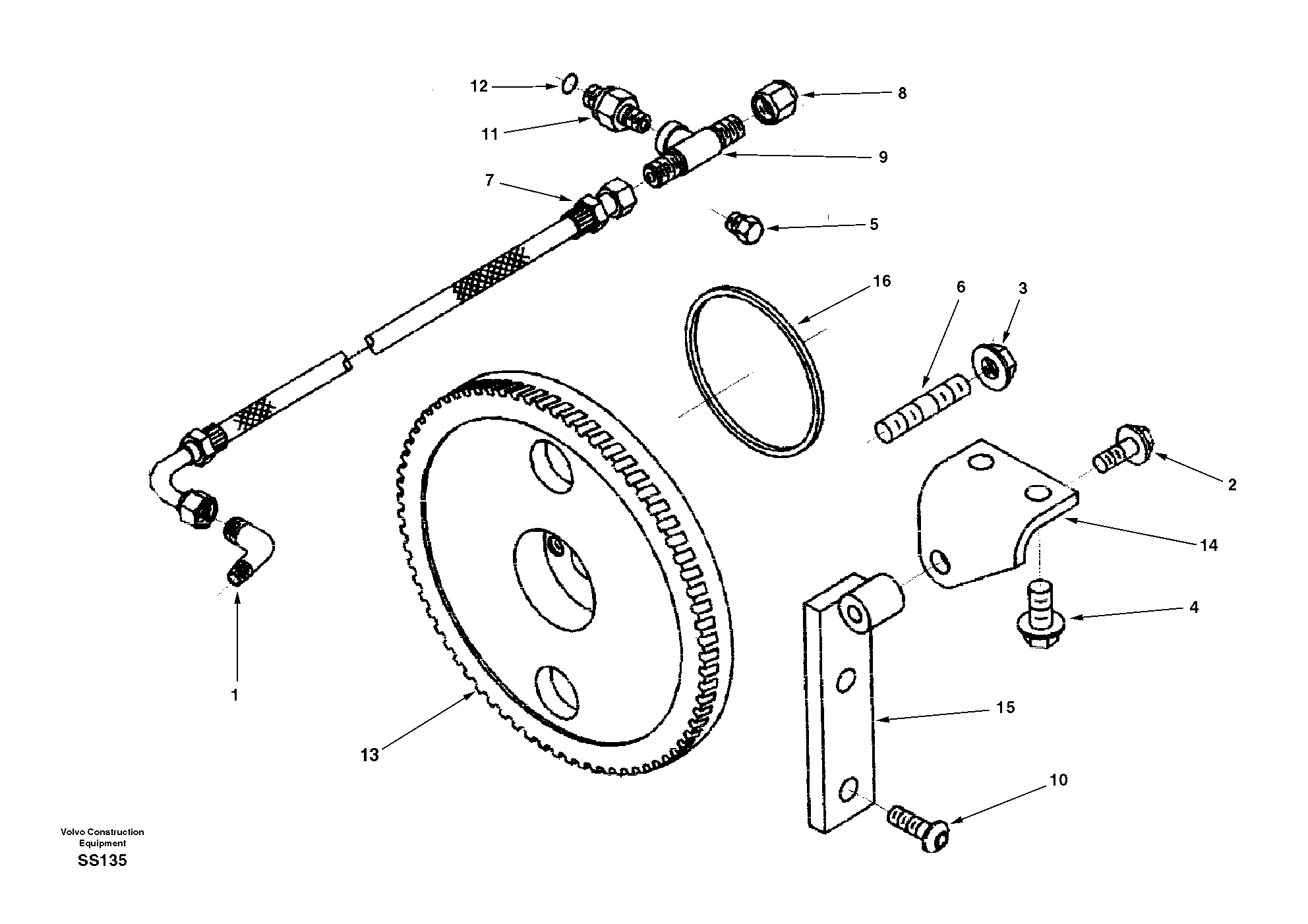 Drive for injection pump — volvo parts diagram