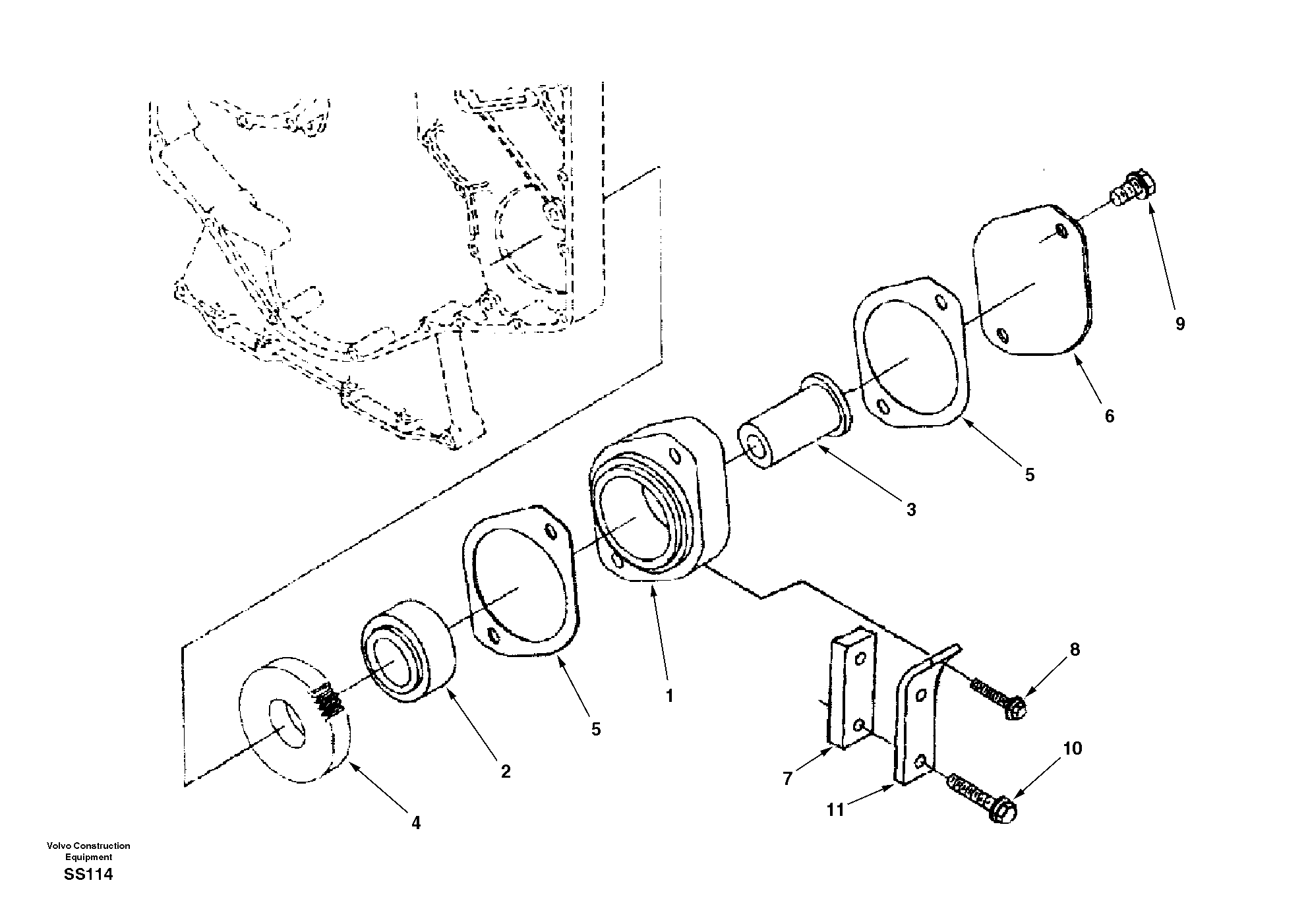 Pump drive power take-off — volvo parts diagram