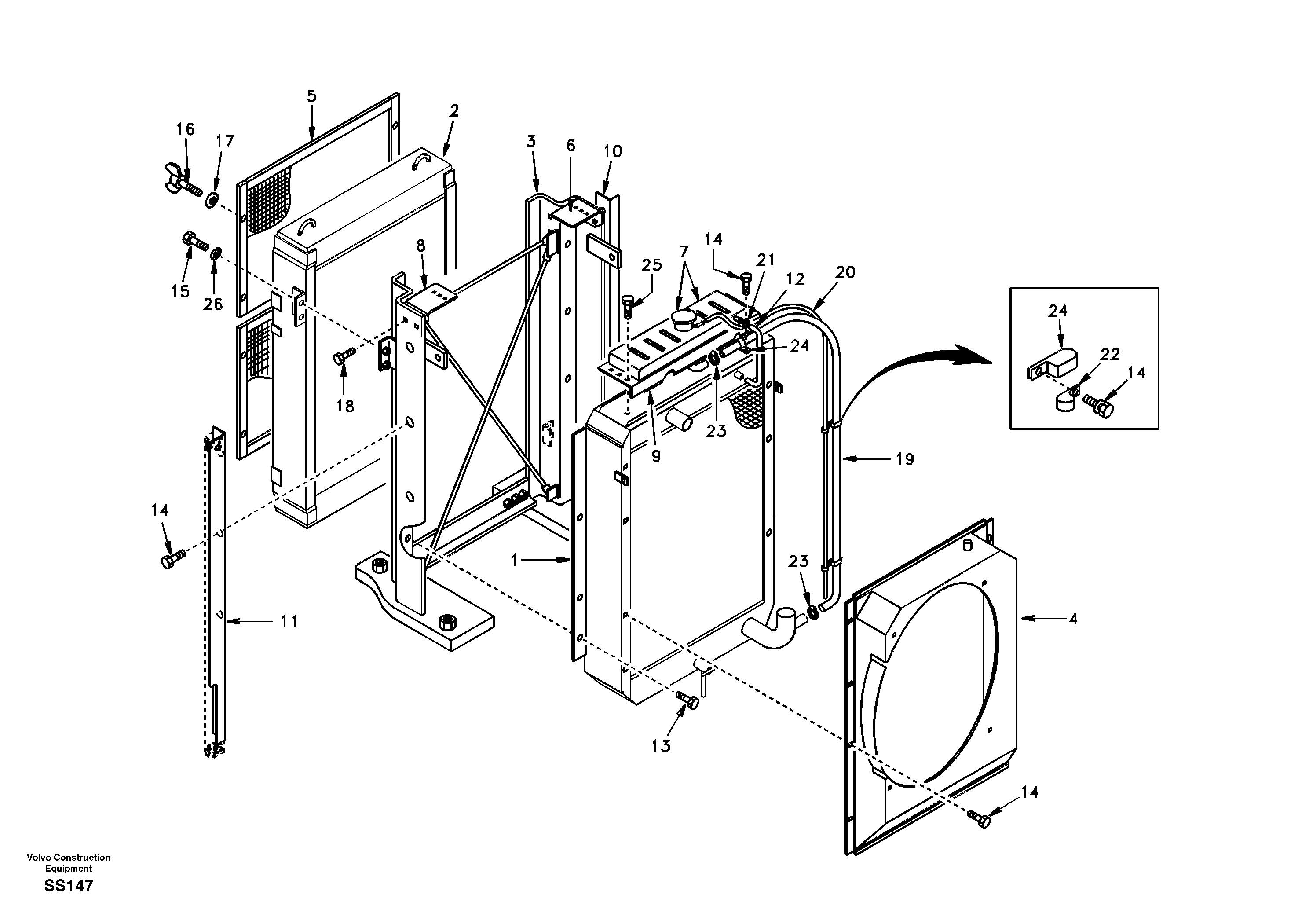 Radiator — volvo parts diagram