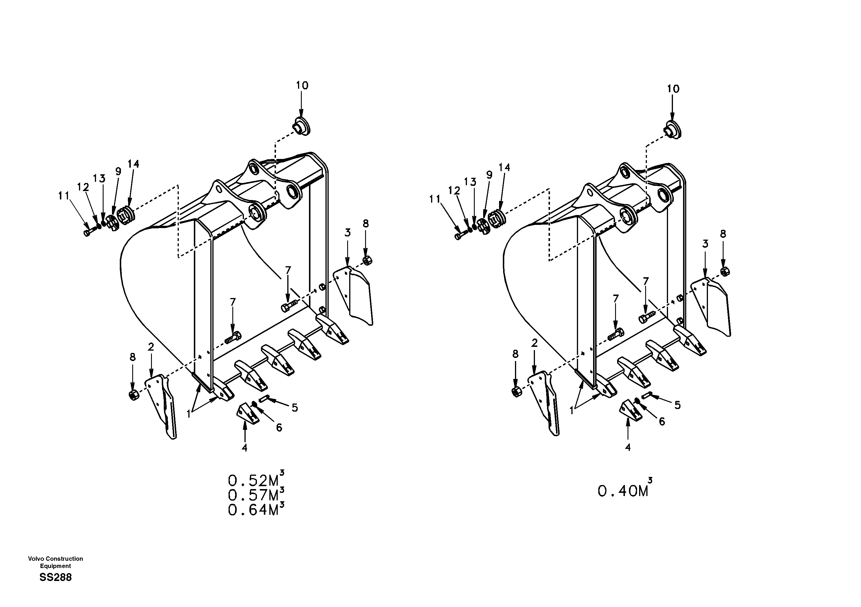 Bucket — volvo parts diagram