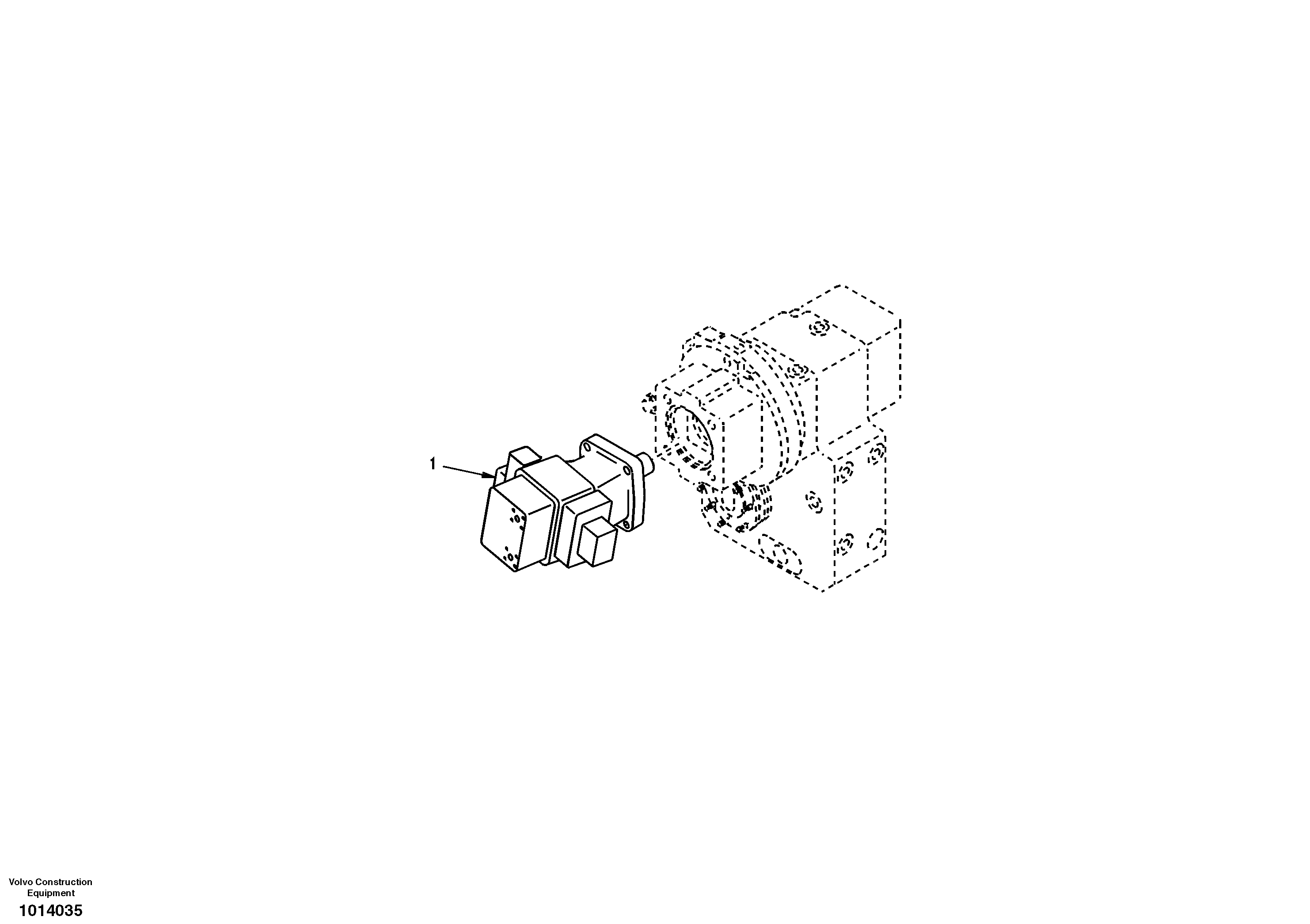 Travel motor with mounting parts — volvo parts diagram