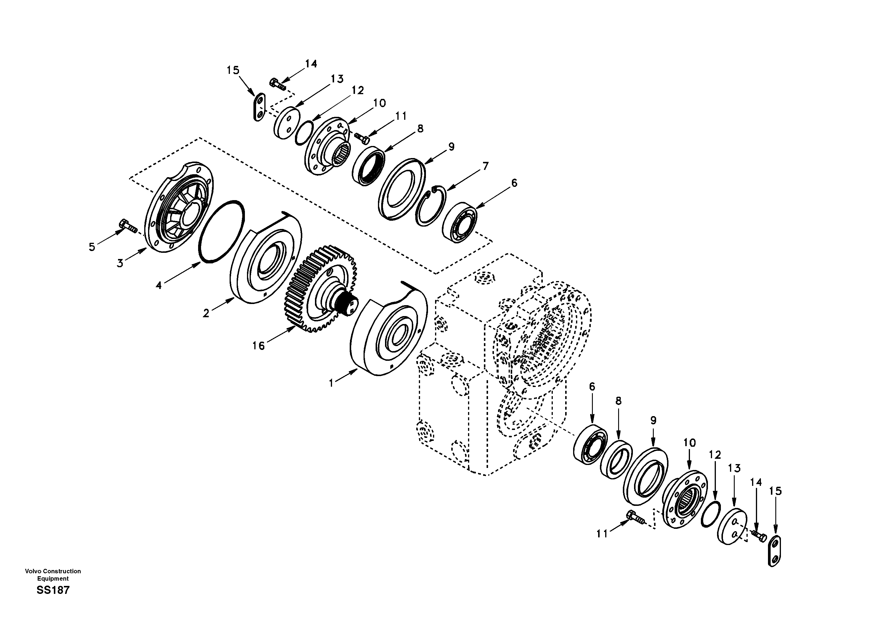Output gear — volvo parts diagram