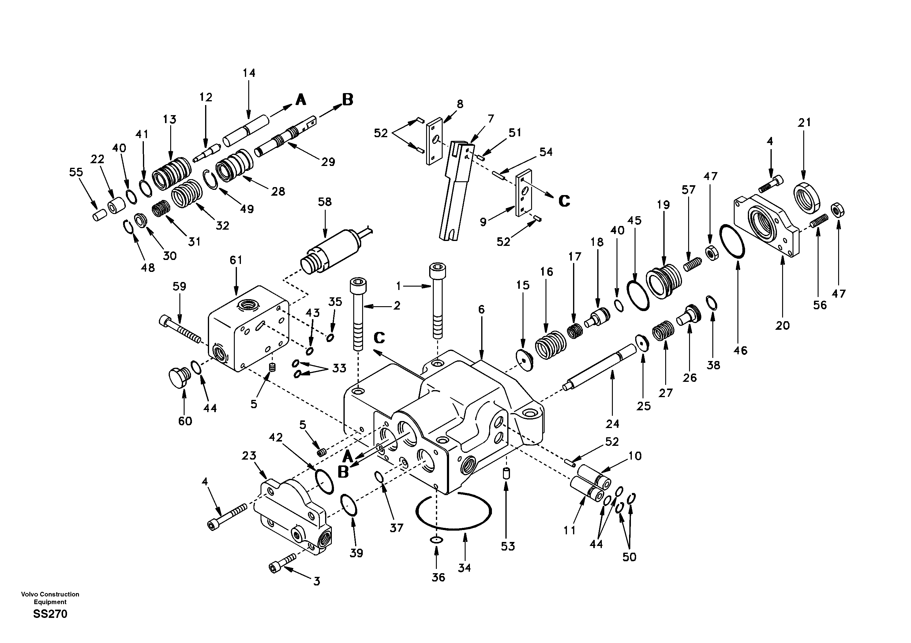 Regulator, hydraulic pump — volvo parts diagram