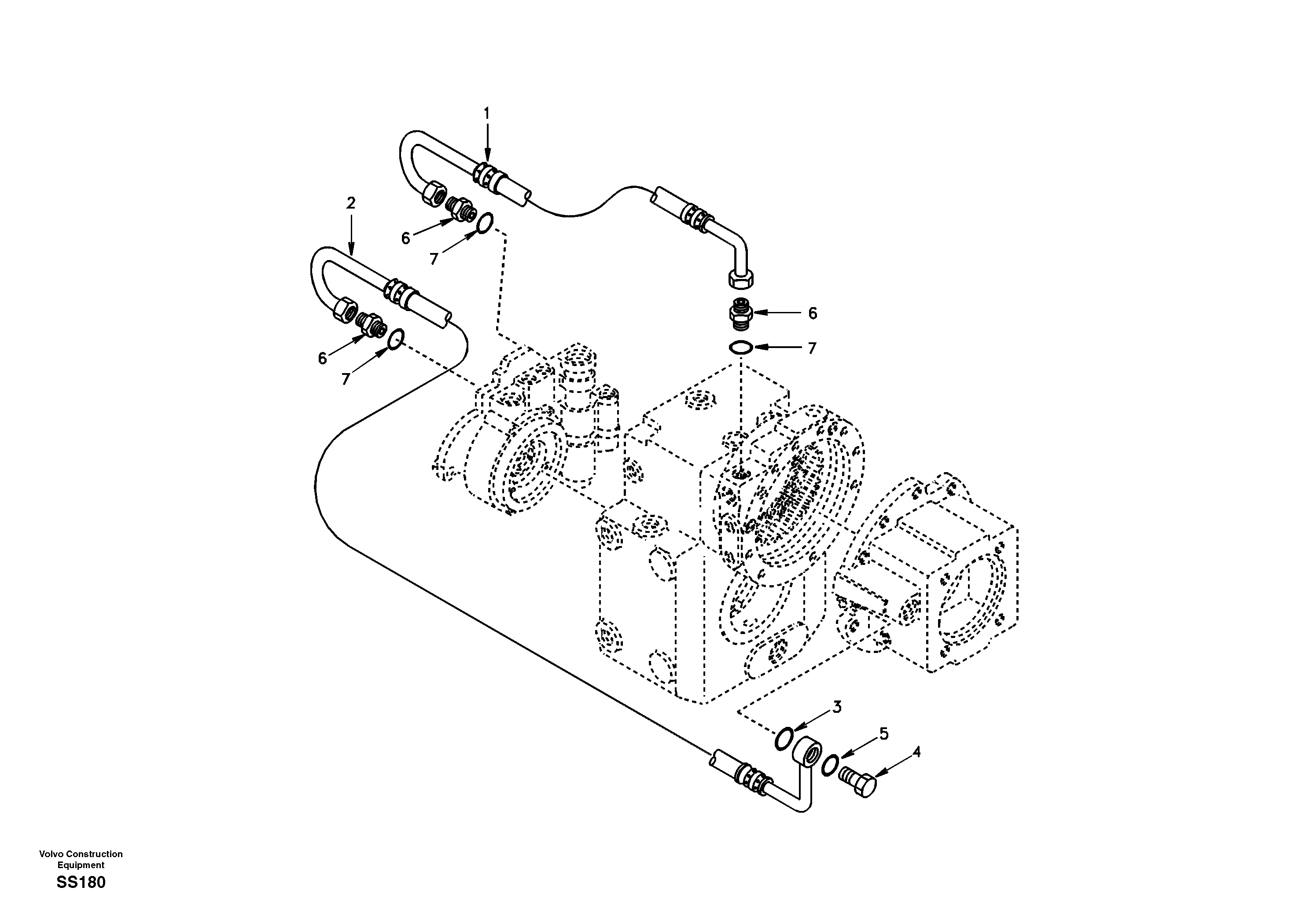 Oil pipe — volvo parts diagram