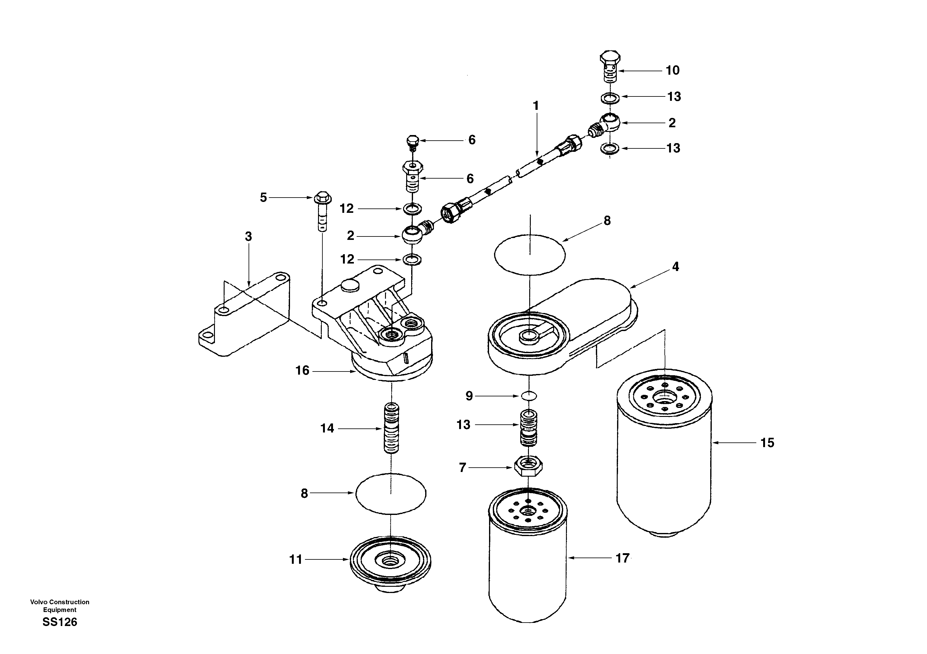 Fuel filter — volvo parts diagram