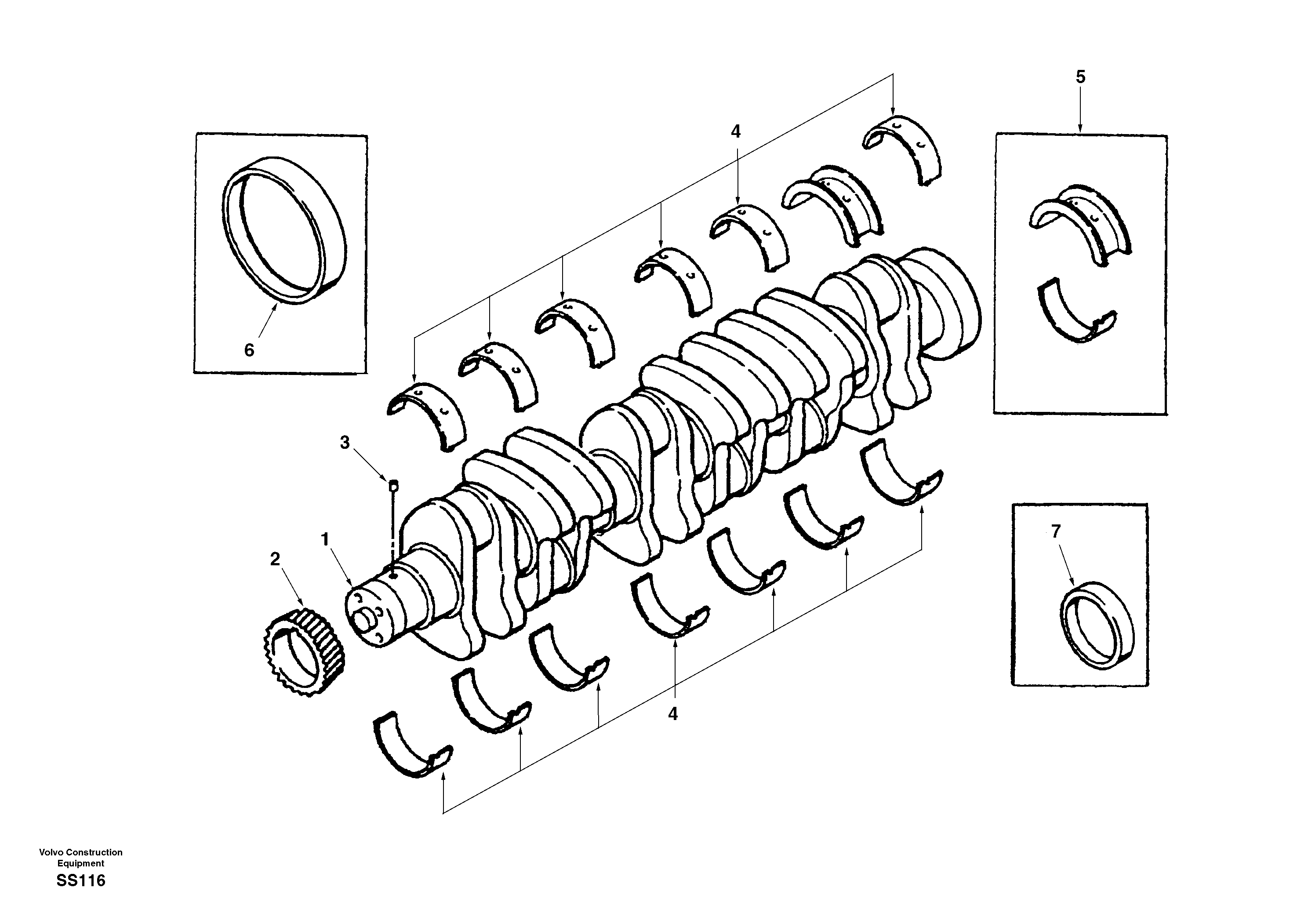 Crankshaft — volvo parts diagram