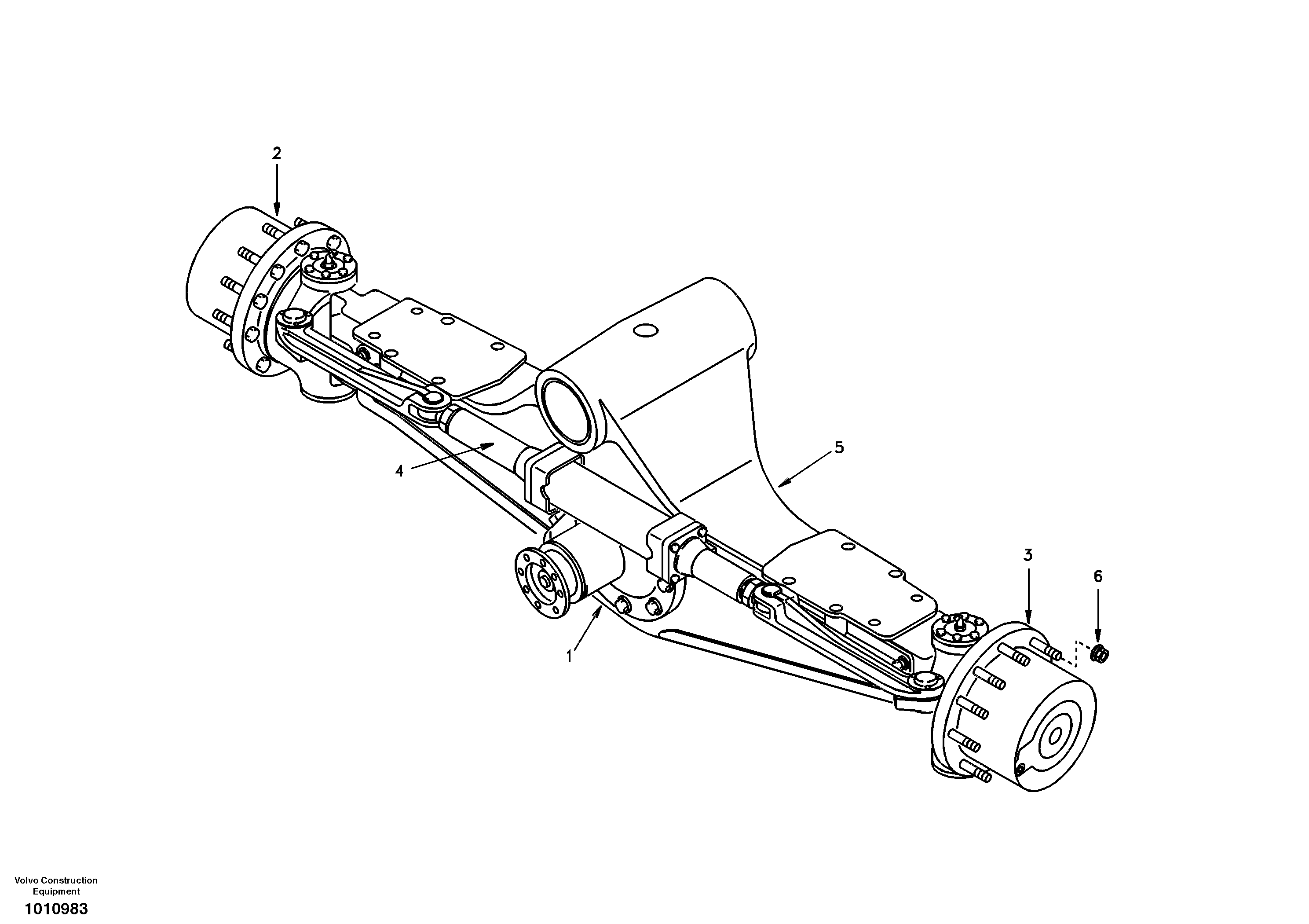 Axle, front — volvo parts diagram