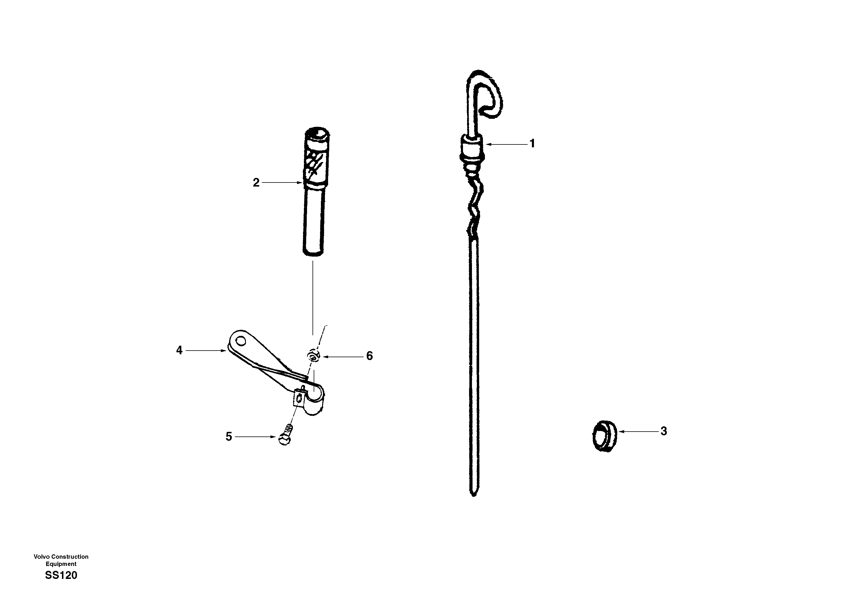 Oil dipstick — volvo parts diagram