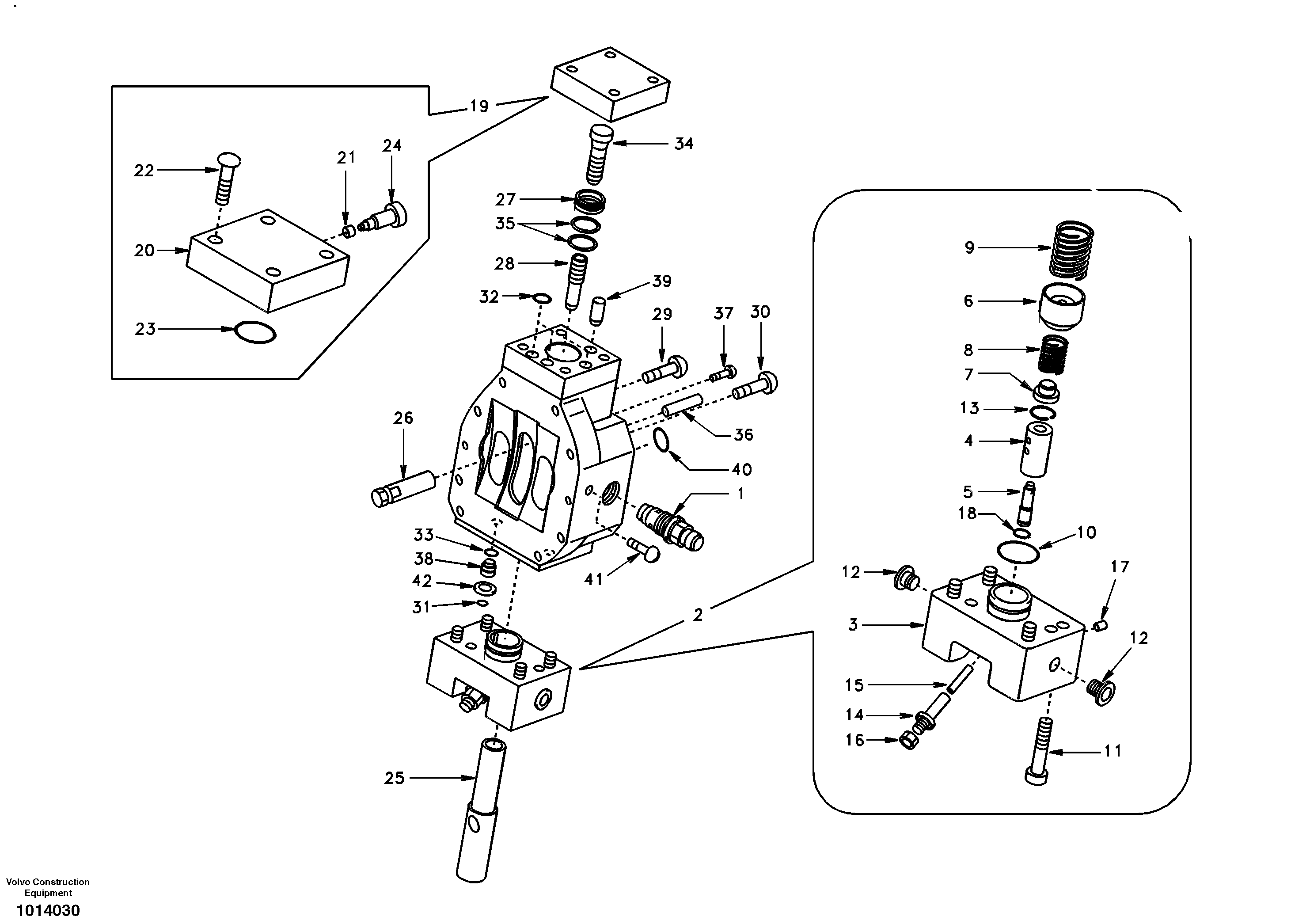 Control valve, travel motor — volvo parts diagram