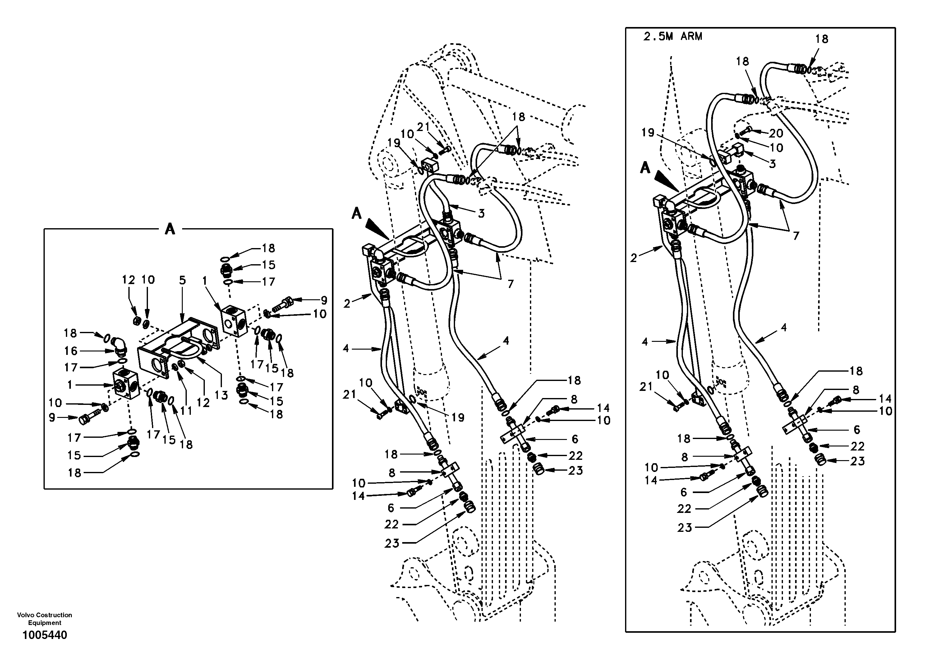 Working hydraulic, clamshell — volvo parts diagram