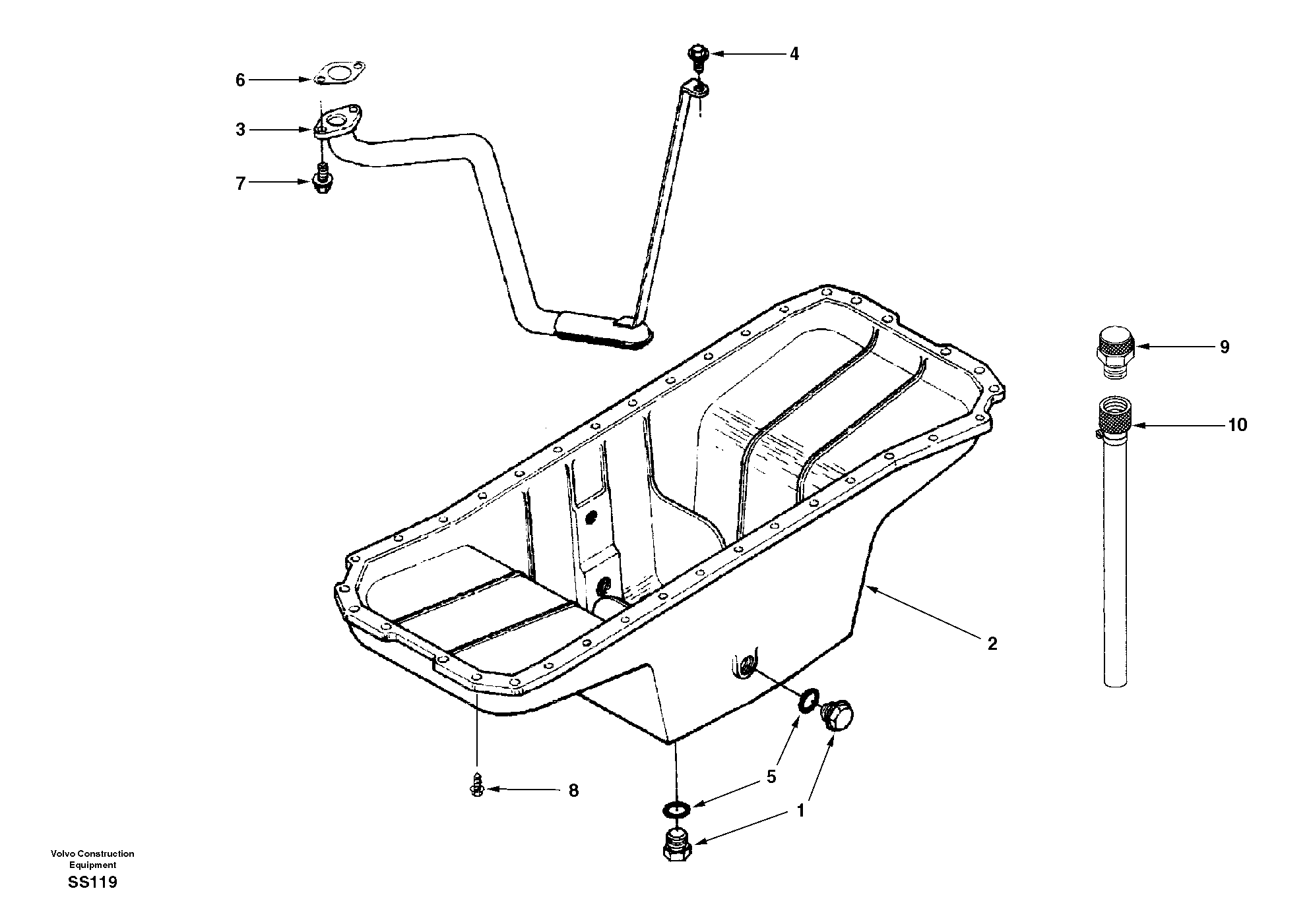 Oil sump — volvo parts diagram