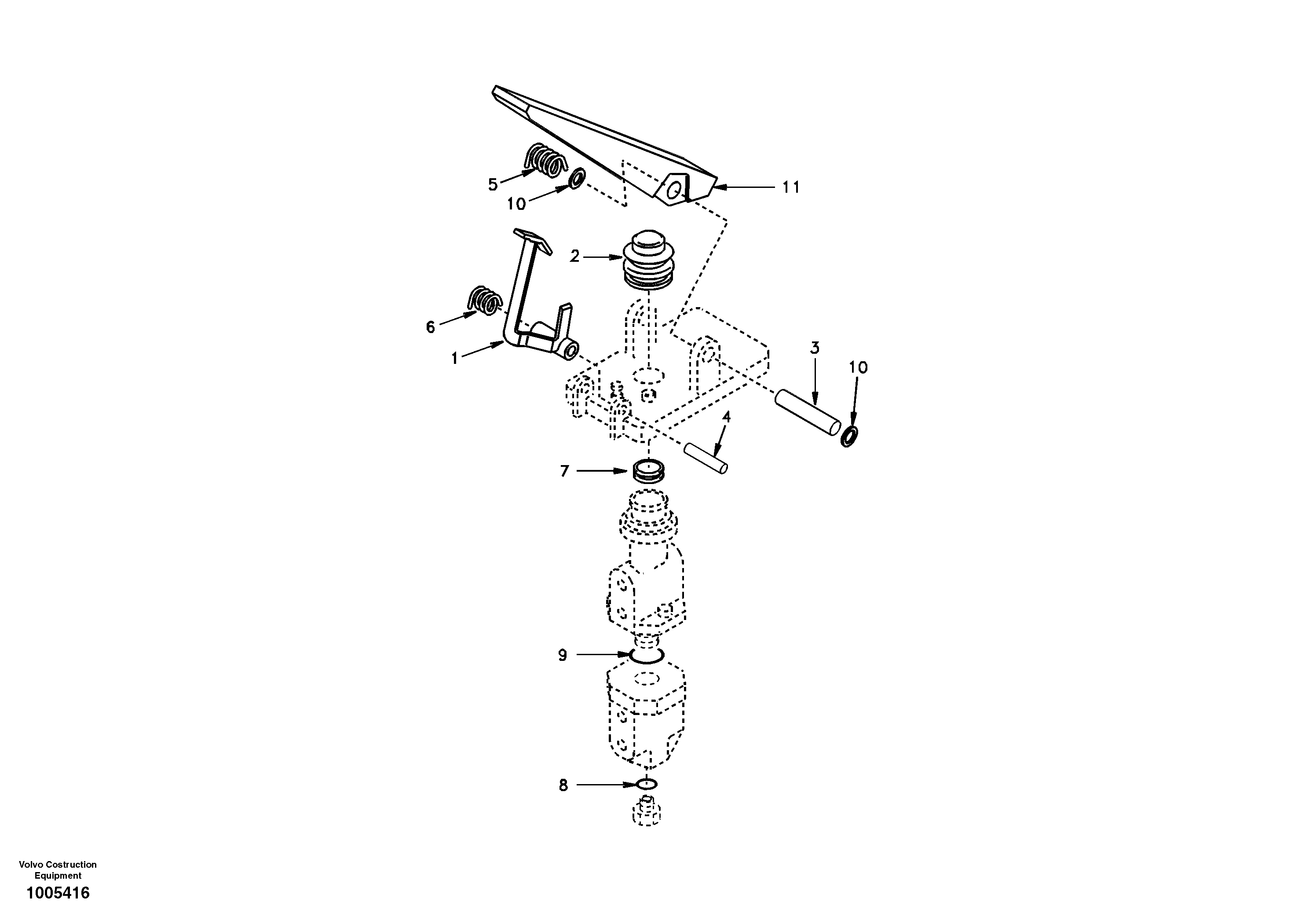 Hydraulic system, brake valve — volvo parts diagram