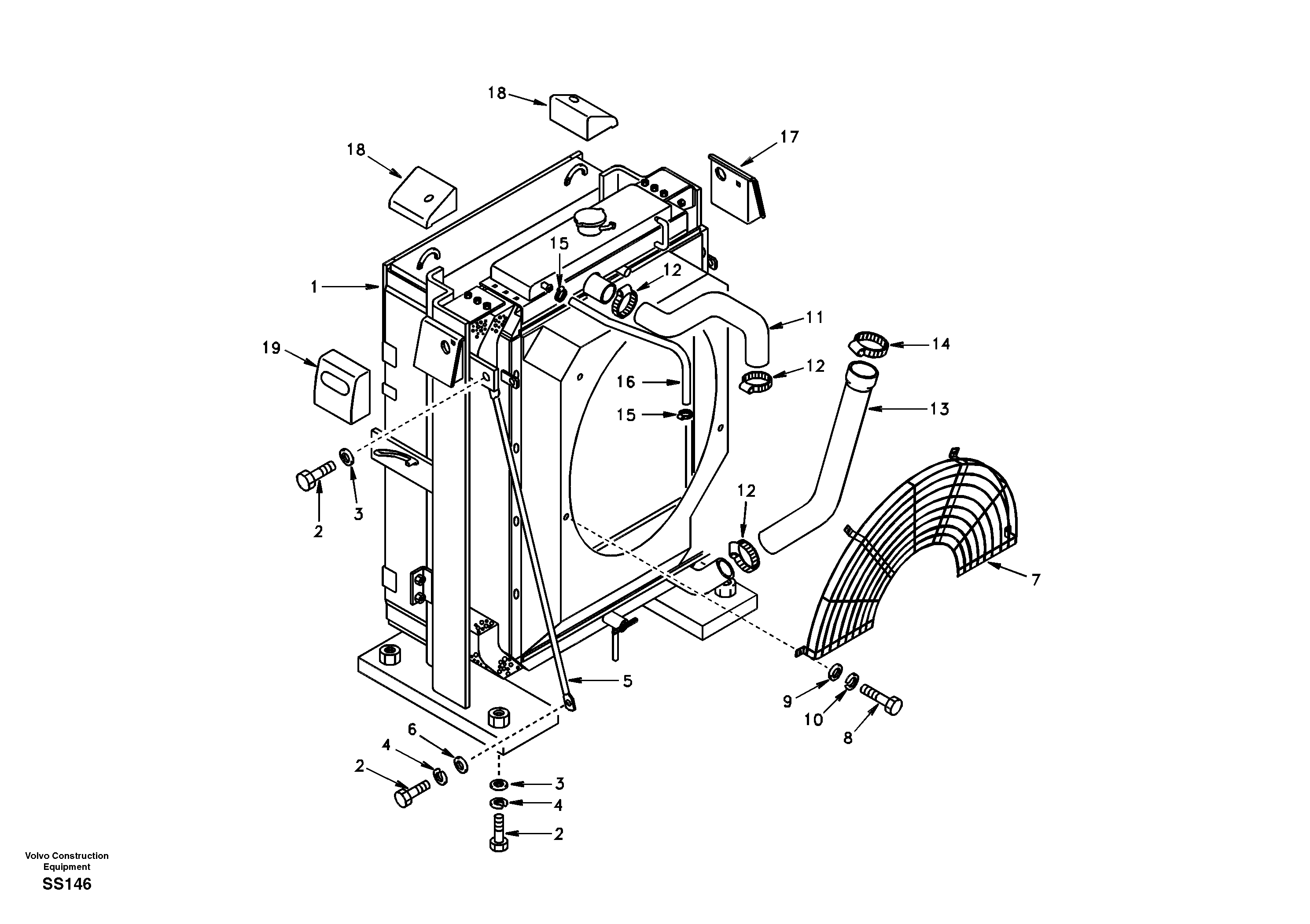 Cooling system — volvo parts diagram