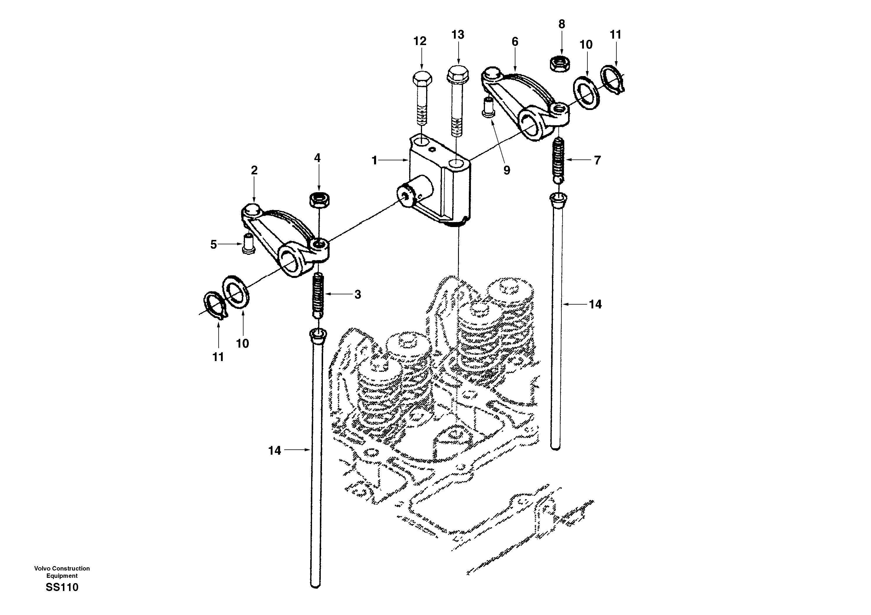 Rocker arm — volvo parts diagram