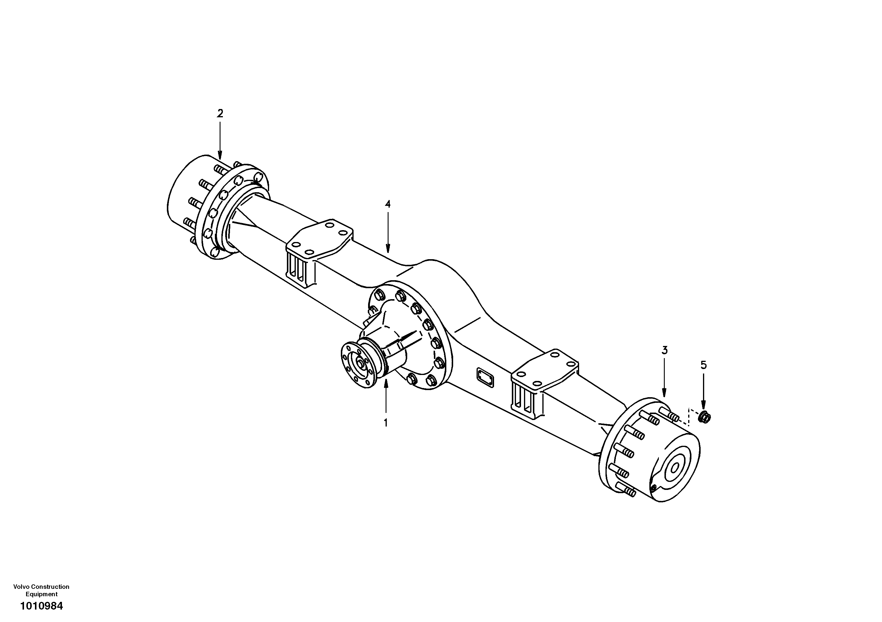 Axle, rear — volvo parts diagram