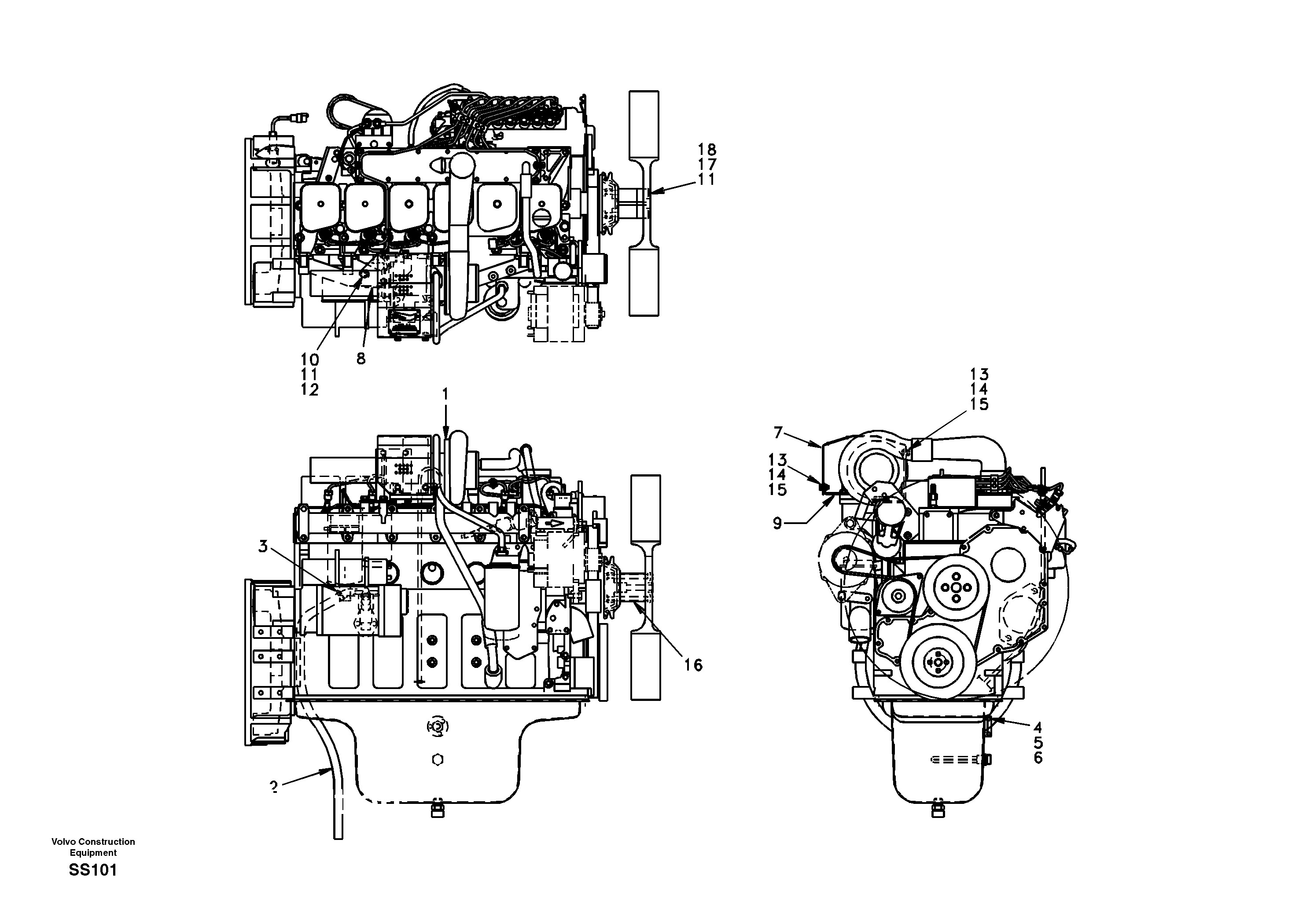 Engine — volvo parts diagram