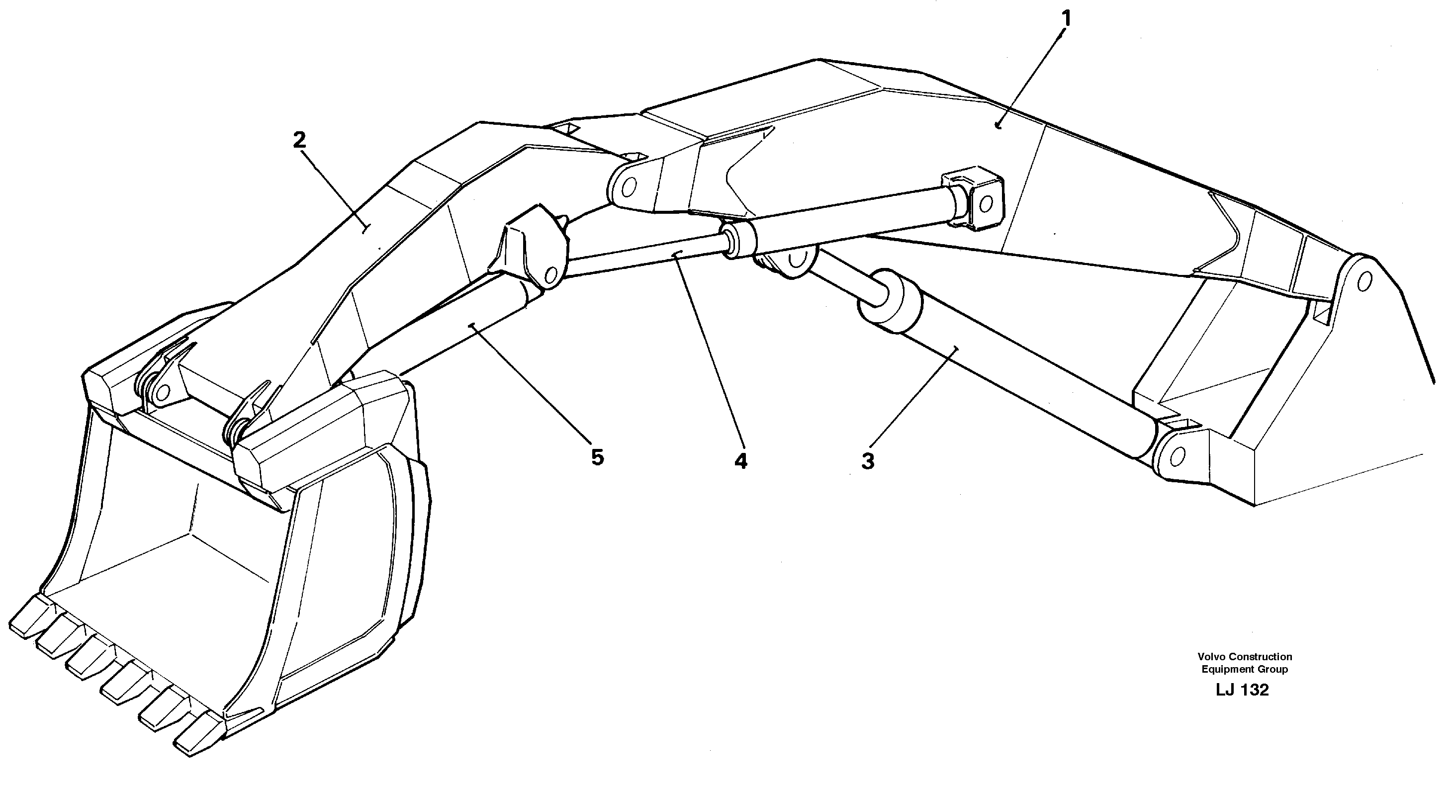 Front shovel equipm. — volvo parts diagram