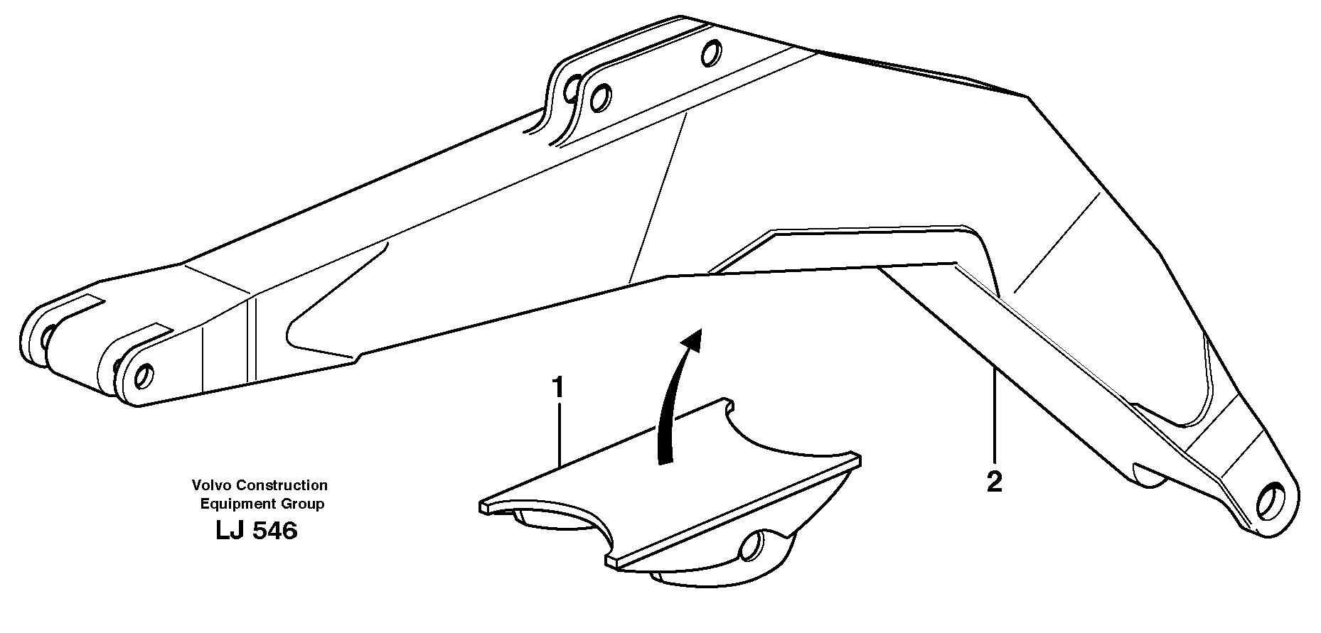 Extra boom cylinder attachment  14019518 — volvo parts diagram