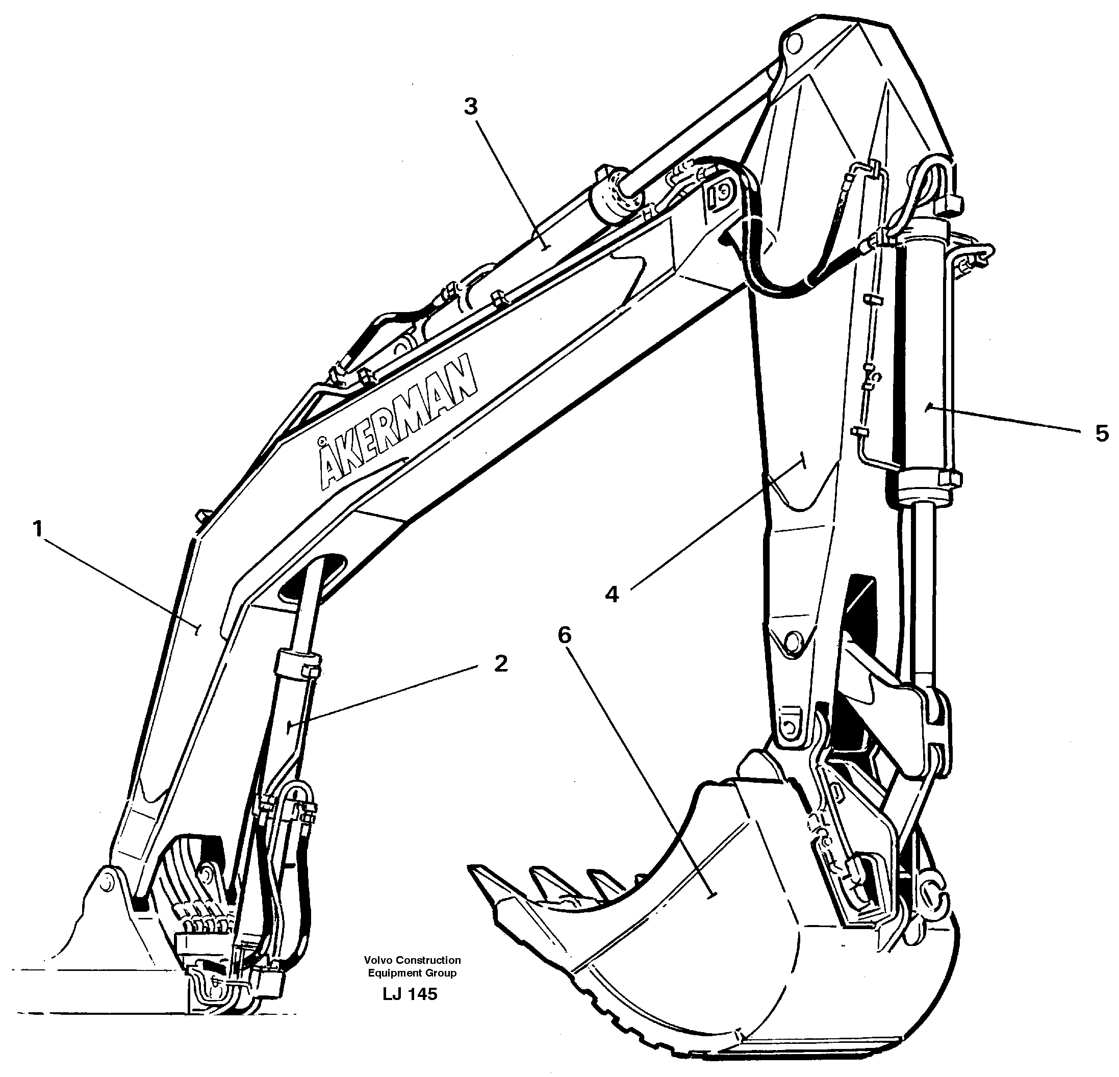 Excavator 5.20m — volvo parts diagram