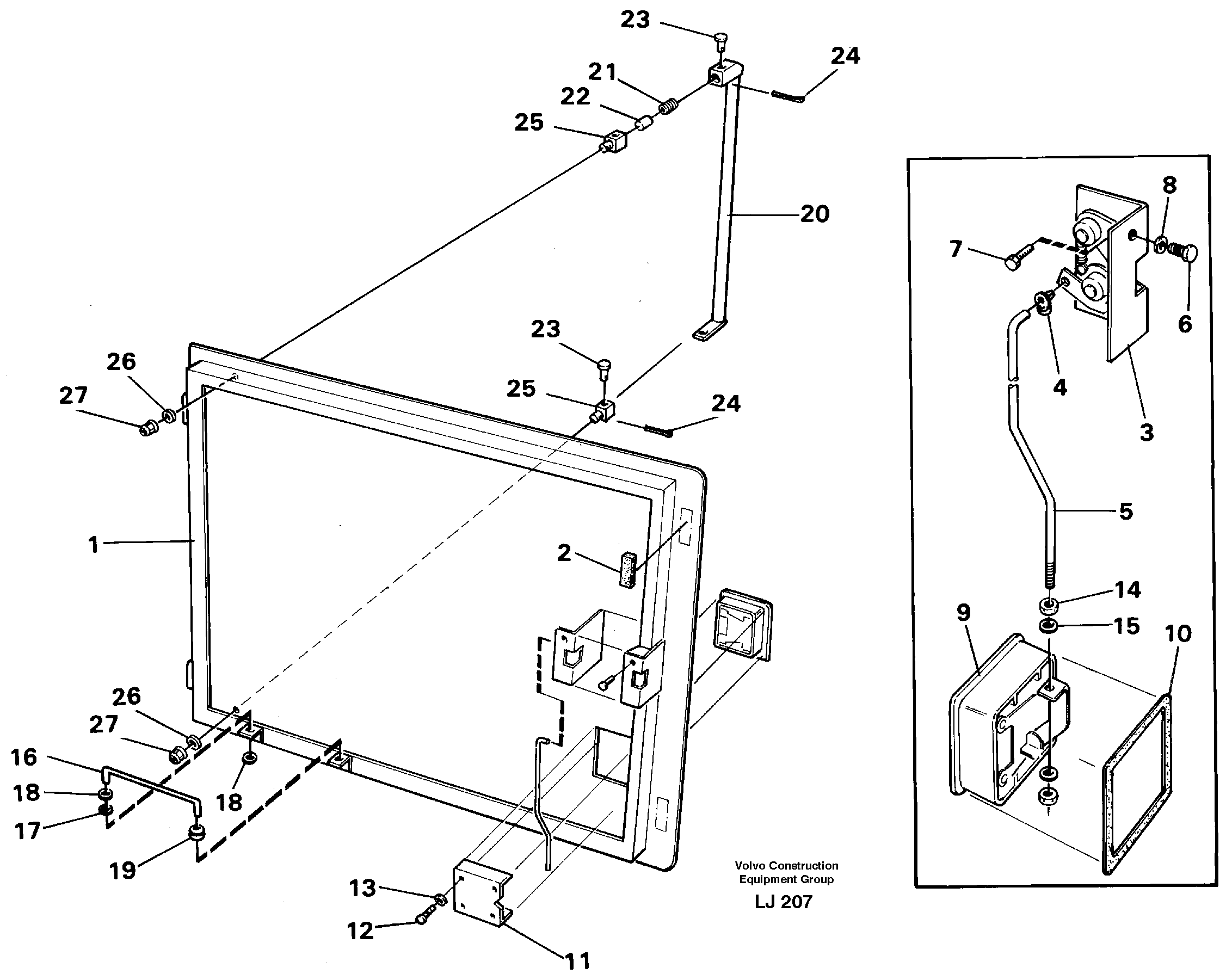 Door, Lh — volvo parts diagram