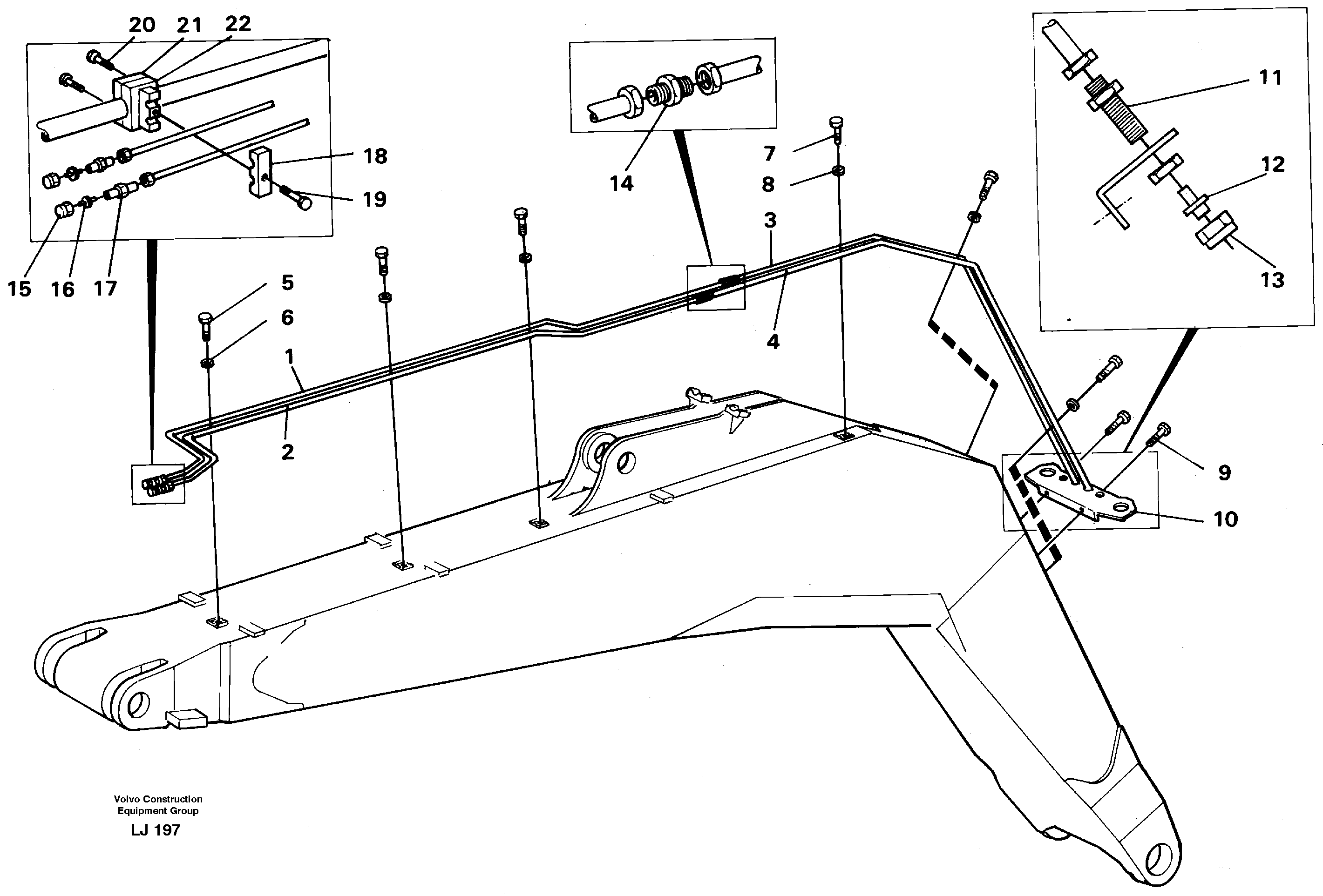Hydr. quick fit equipm. on mono boom  14249783 — volvo parts diagram