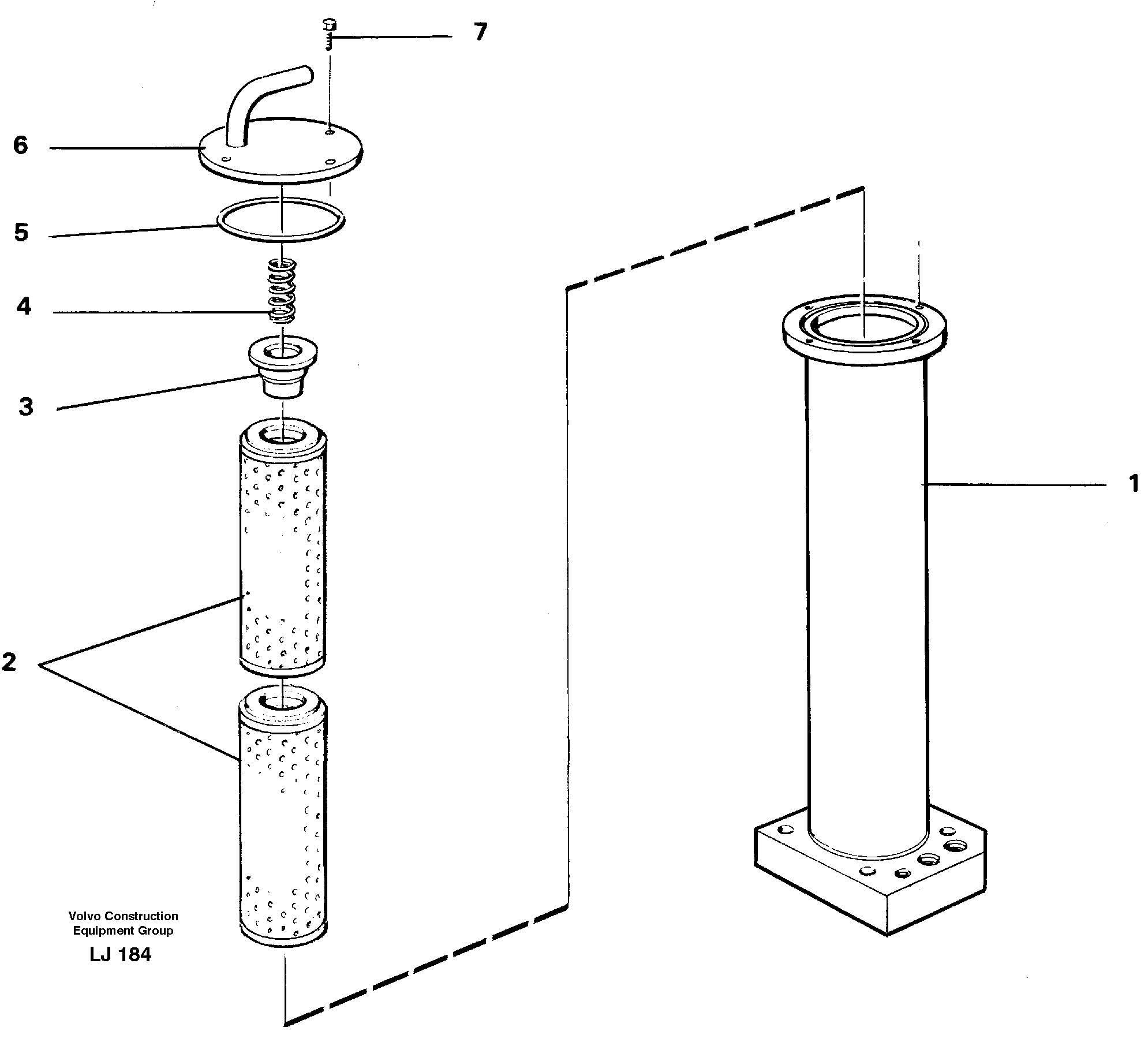 Leak oil filter — volvo parts diagram