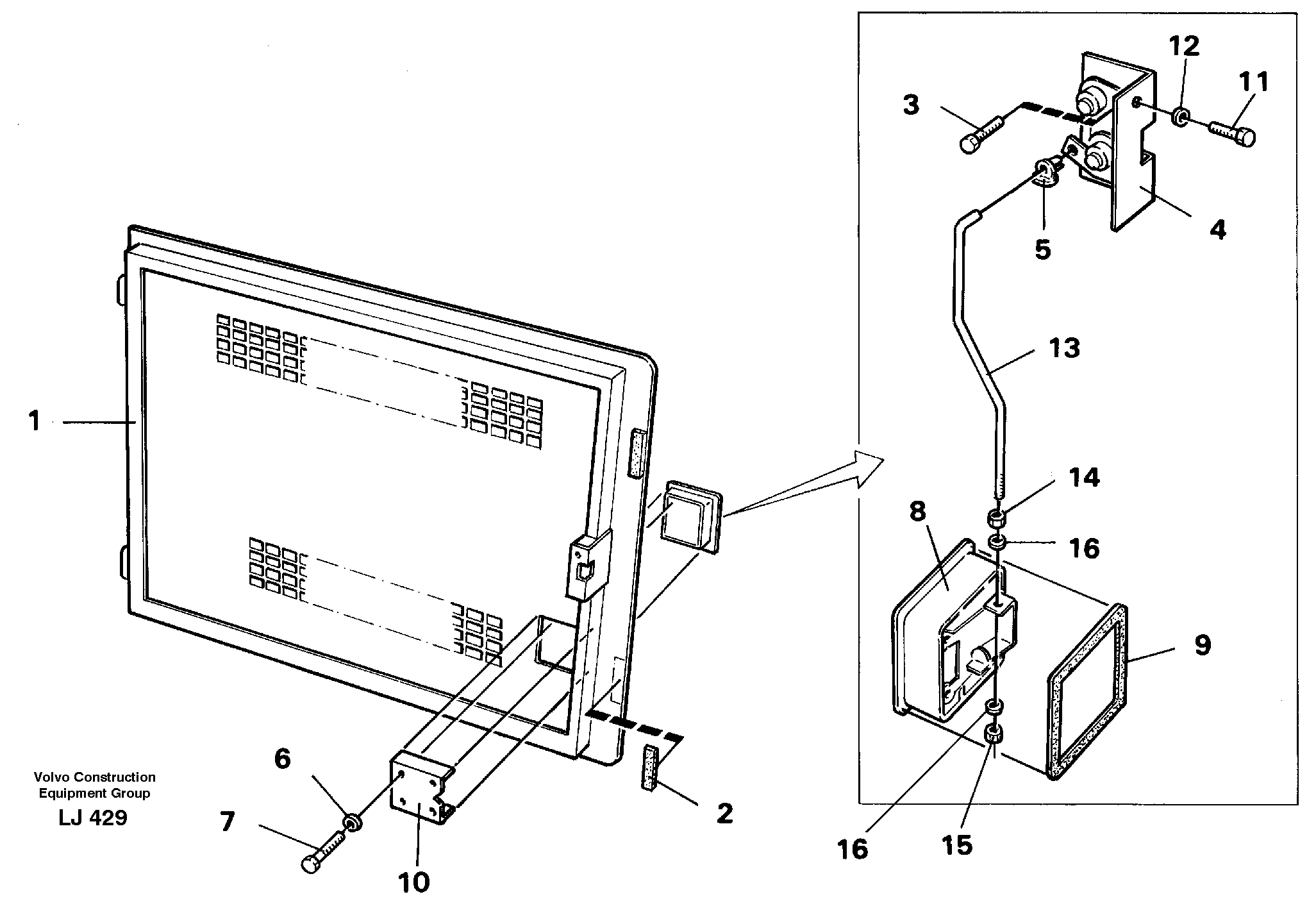 Door — volvo parts diagram