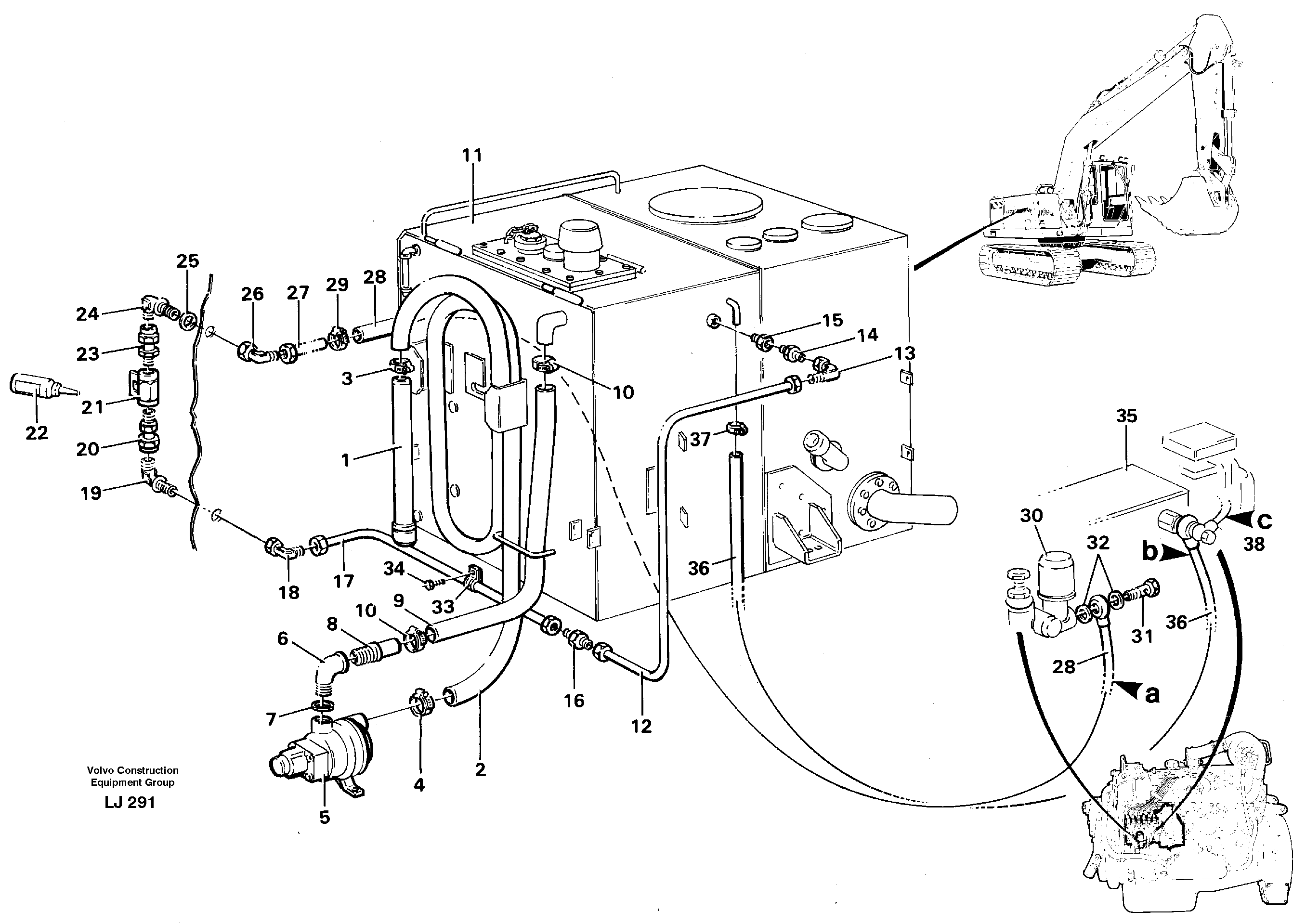 Fuel system — volvo parts diagram