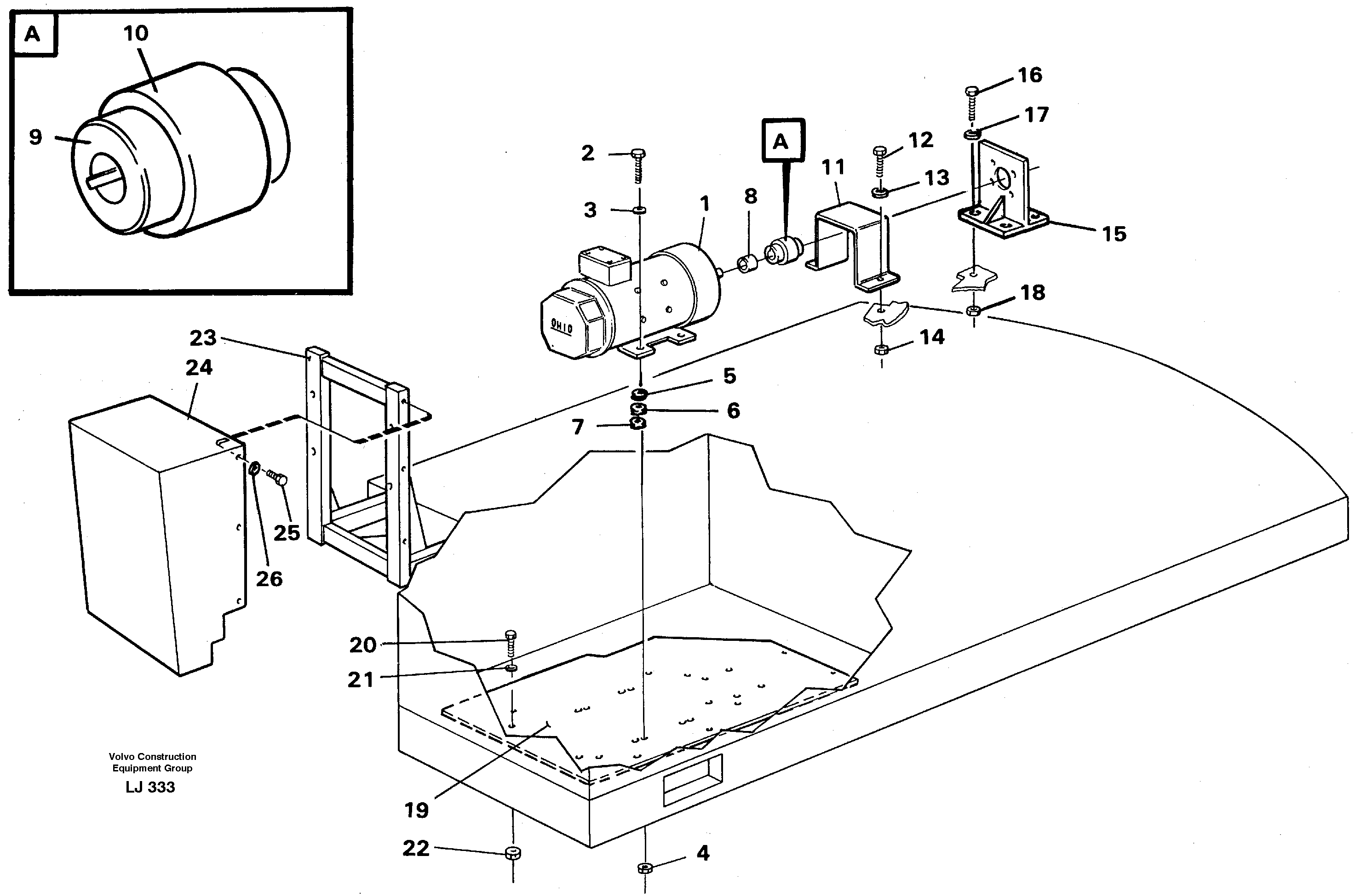 Magnet equipment Ohio, alternator anchorage  14263368 — volvo parts diagram