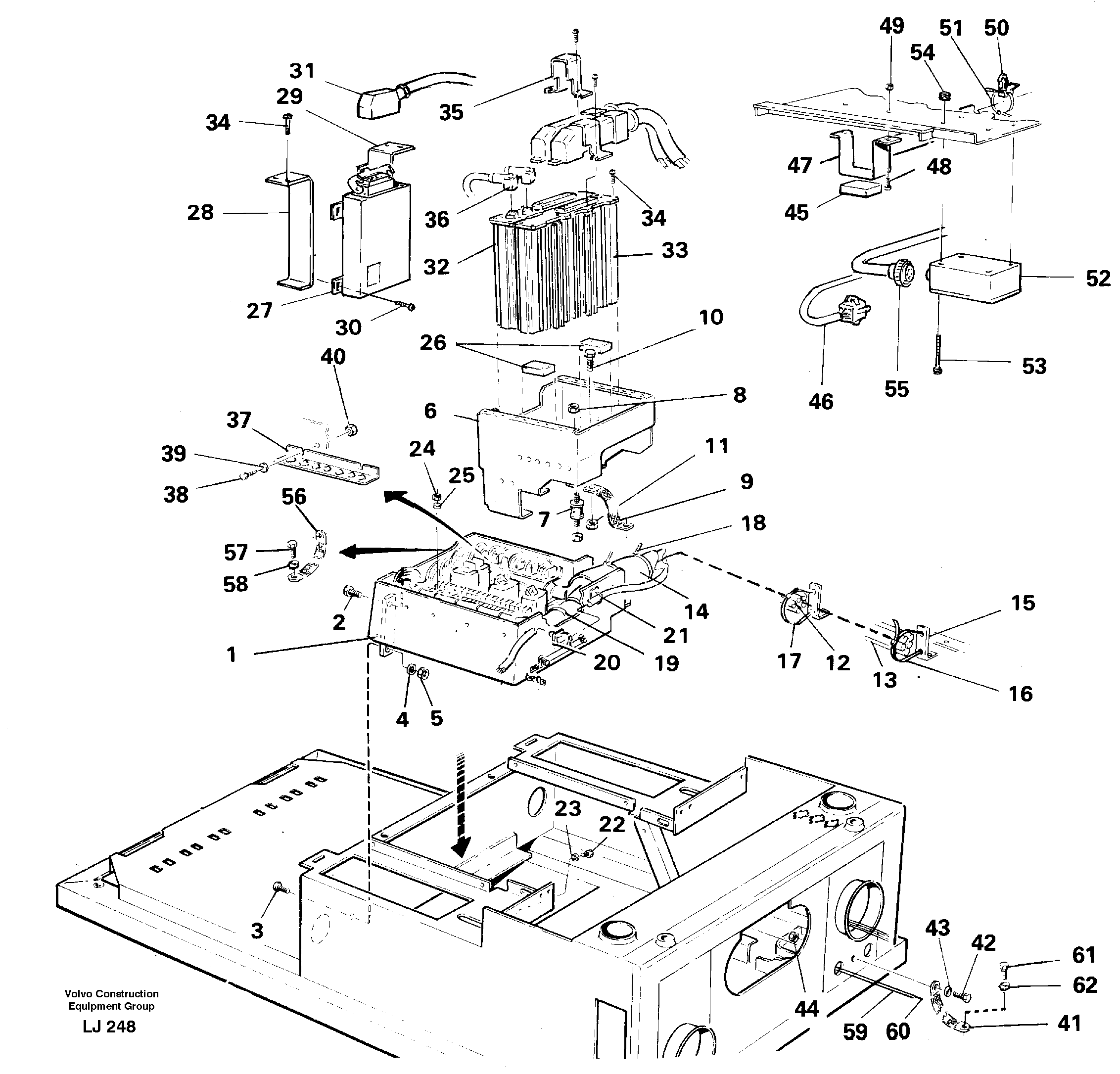 Electric installation on driver's seat — volvo parts diagram