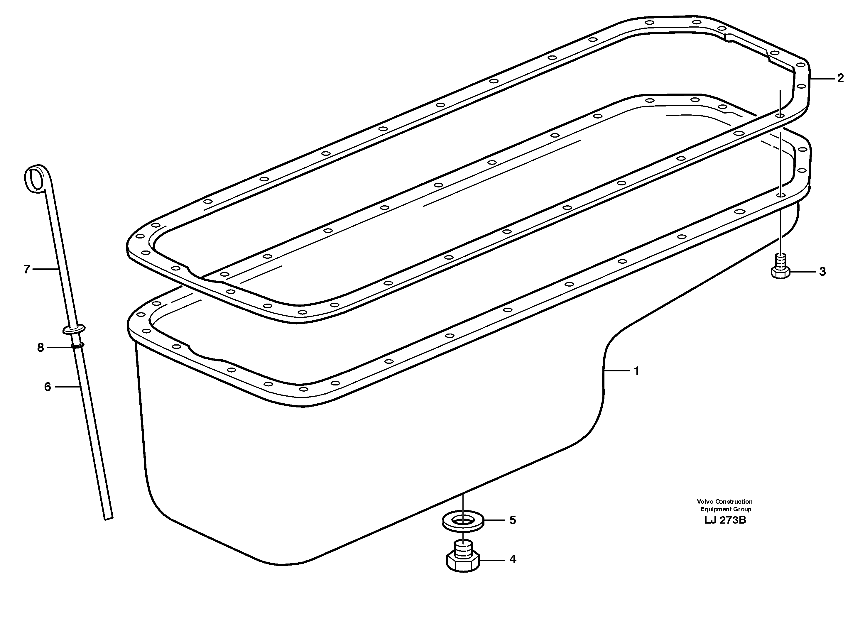 Oil sump — volvo parts diagram